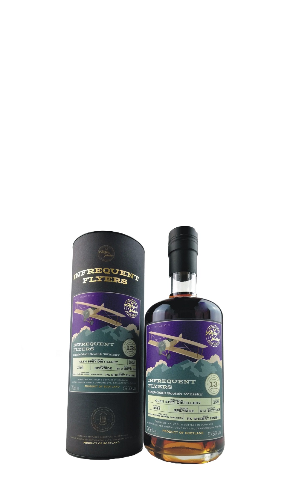 Alistair Walker Whisky The Infrequent Flyer Glen Spey 2006 Single Malt Scotch Whisky 亞力斯岱 沃克威士忌 The Infrequent Flyer 格蘭斯貝 2006 單一麥芽蘇格蘭威士忌