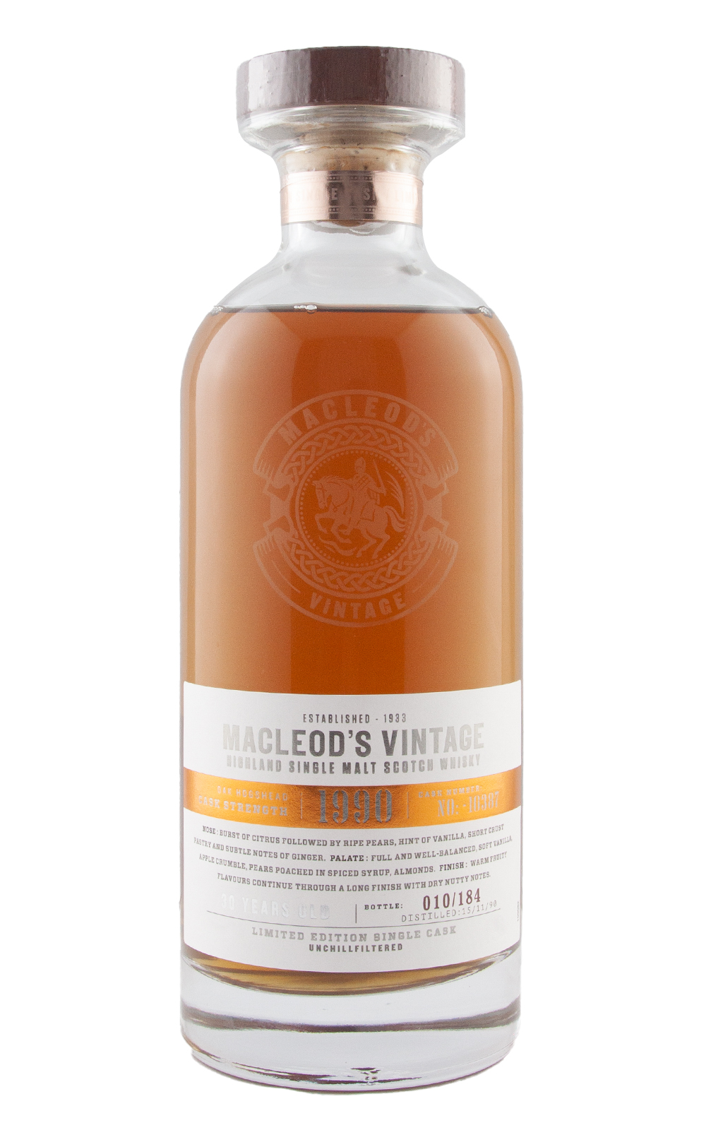 Macleod s Macleod s Vintage 1990 30 Years Old Highland Single Malt Scotch Whisky 麥克勞德 窖藏單桶系列 1990 30年單一麥芽蘇格蘭威士忌