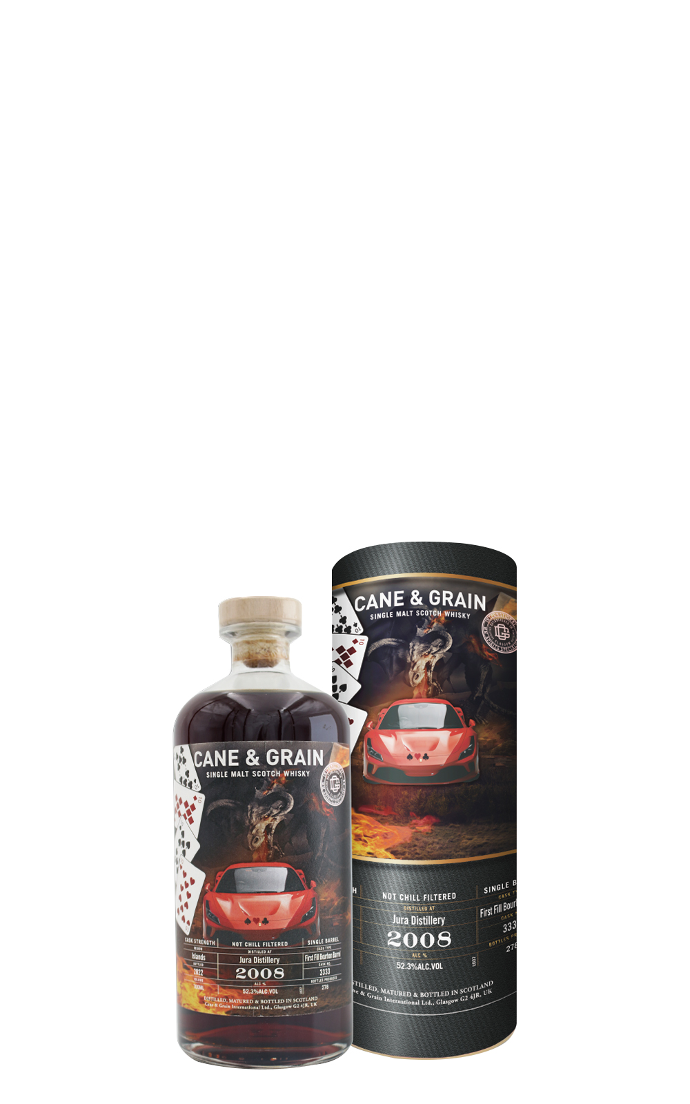 Cane Grain Jura 2008 3333 Single Malt Scotch Whisky Cask Strength 麥凱利獨立裝瓶廠 吉拉2008 3333 單一麥芽蘇格蘭威士忌原酒