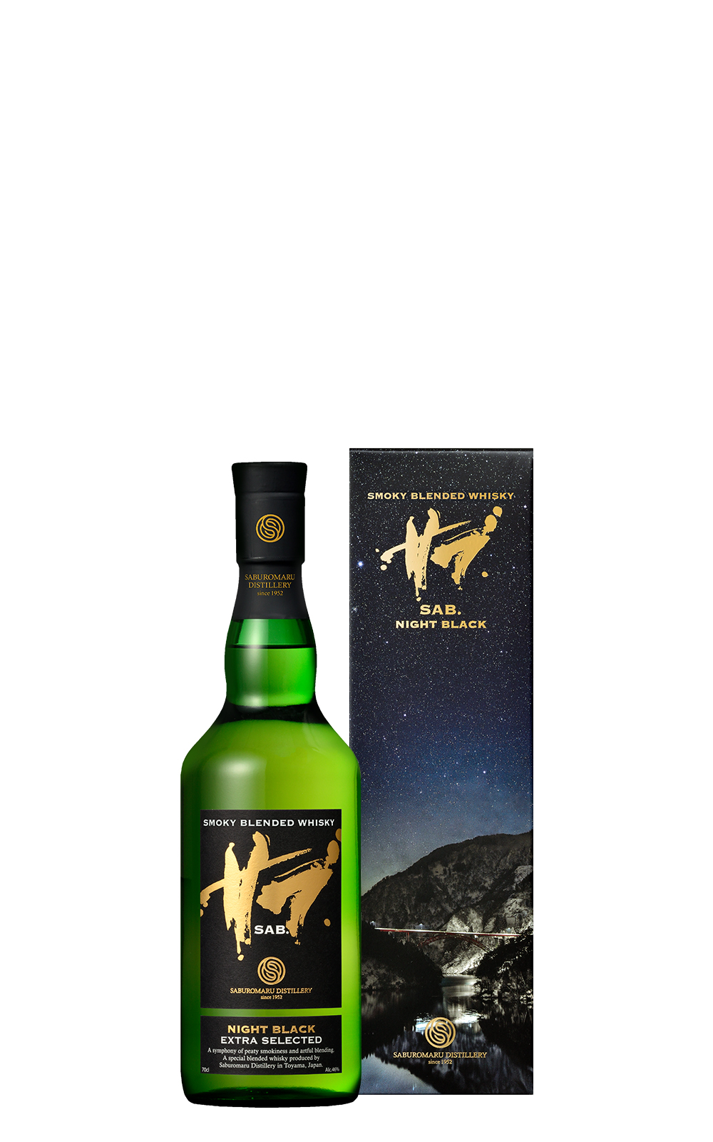 Saburomaru Distillery SAB Night Black Smoky Blended Whisky 三郎丸蒸餾廠 SAB 系列 才富黑標調和威士忌