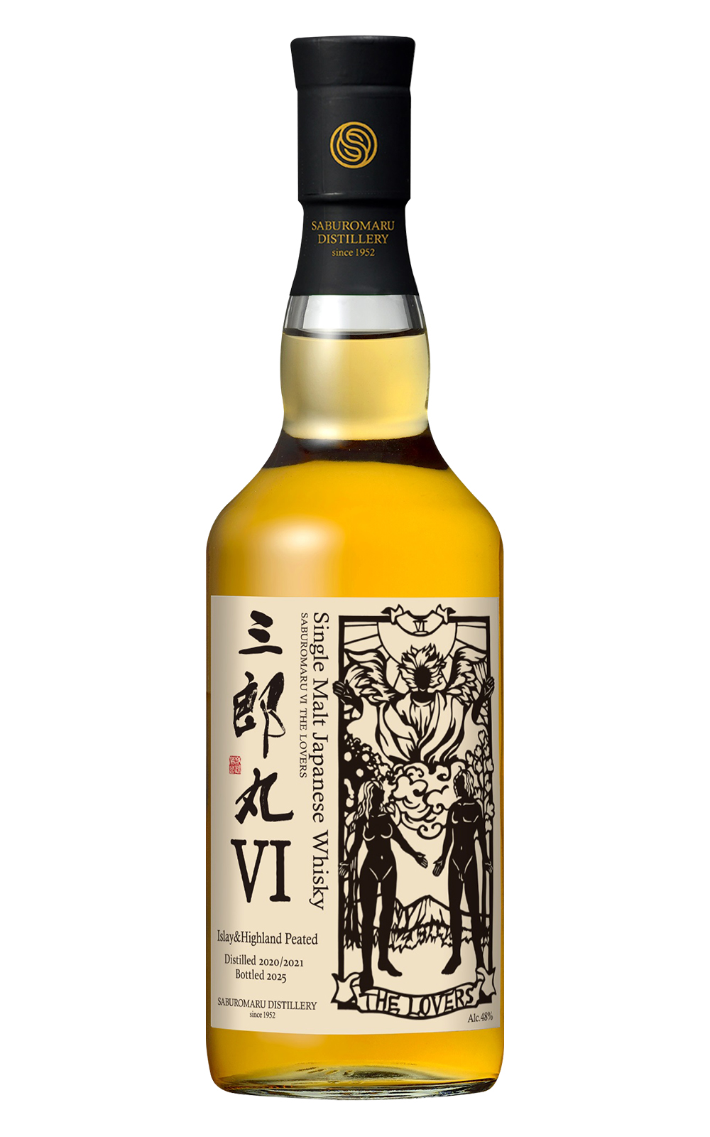 Saburomaru Distillery Saburomaru VI The Lovers Islay Highland Peated Single Malt Japanese Whisky 三郎丸蒸餾廠 塔羅牌系列 六號戀人 單一麥芽日本威士忌