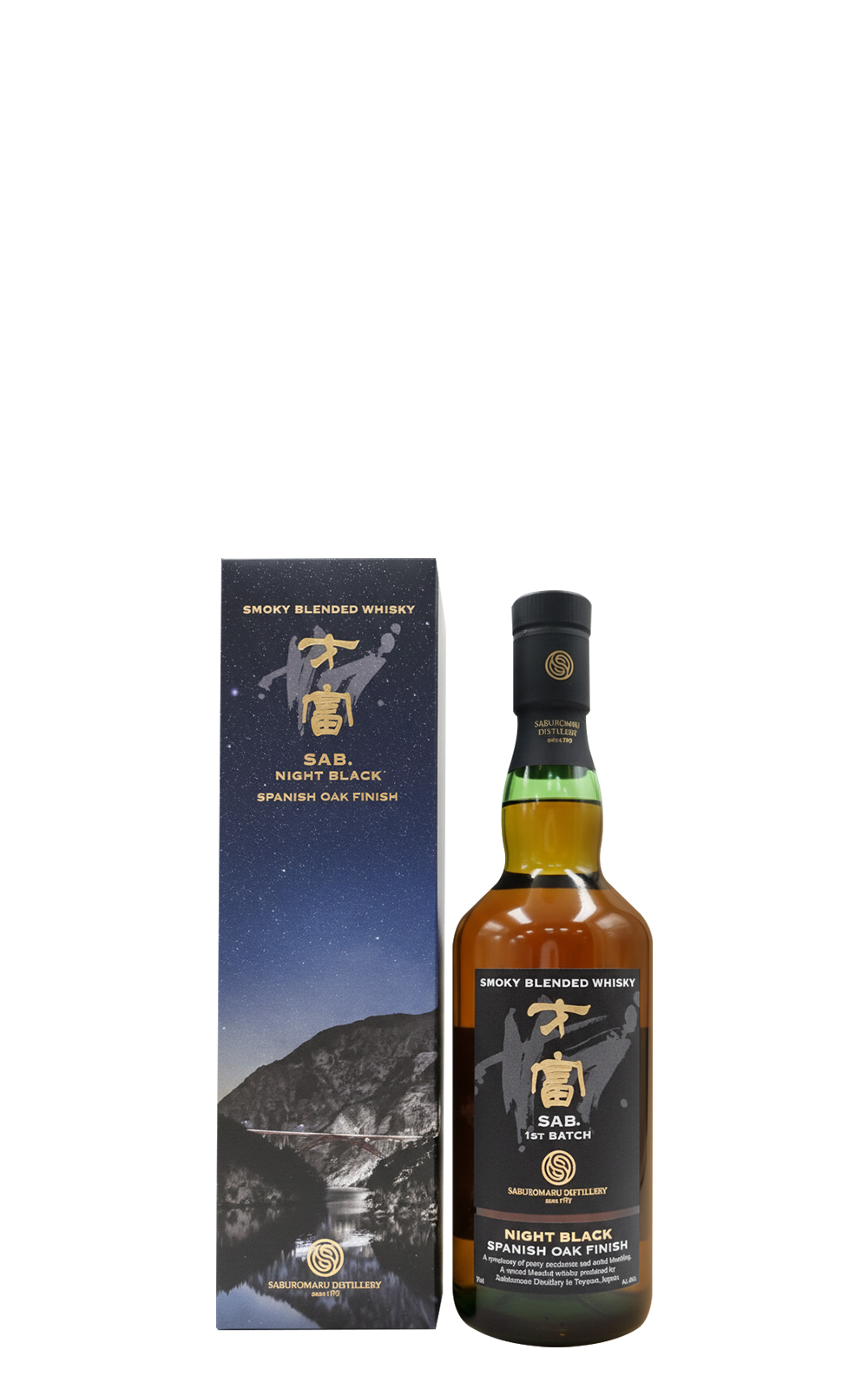 Saburomaru Distillery SAB Night Black Spanish Oak Finish Smoky Blended Whisky 1st Batch 三郎丸蒸餾廠 SAB 系列 才富金標西班牙橡木新桶 調和威士忌 小批次第一版