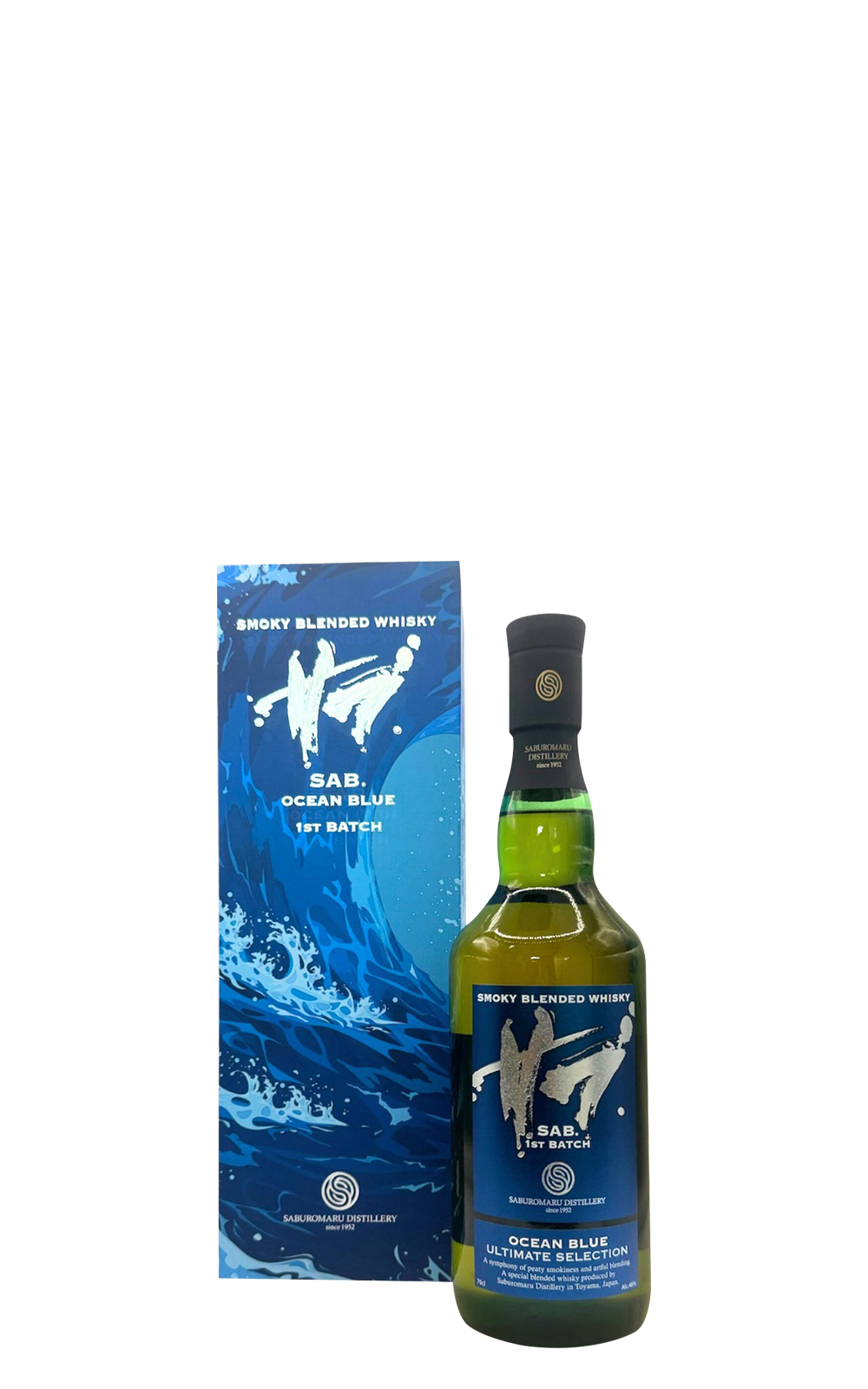 Saburomaru Distillery SAB Ocean Blue Smoky Blended Whisky 1st Batch 三郎丸蒸餾廠 SAB 系列 才富藍標調和威士忌 小批次特別版