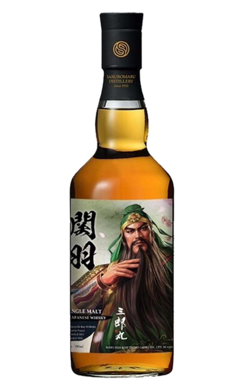 Saburomaru Distillery 三國志 8 REMAKE 聯名系列 關羽 Single Cask 100365 Single Malt Japanese Whisky 三郎丸蒸餾廠 三國志 8 REMAKE 聯名系列 關羽 100365 單一麥芽日本威士忌