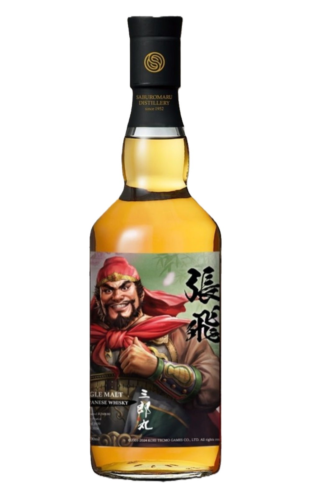 Saburomaru Distillery 三國志 8 REMAKE 聯名系列 張飛 240180 Rum Cask Finish Single Malt Japanese Whisky 三郎丸蒸餾廠 三國志 8 REMAKE 聯名系列 張飛 240180 蘭姆酒桶 單一麥芽日本威士忌