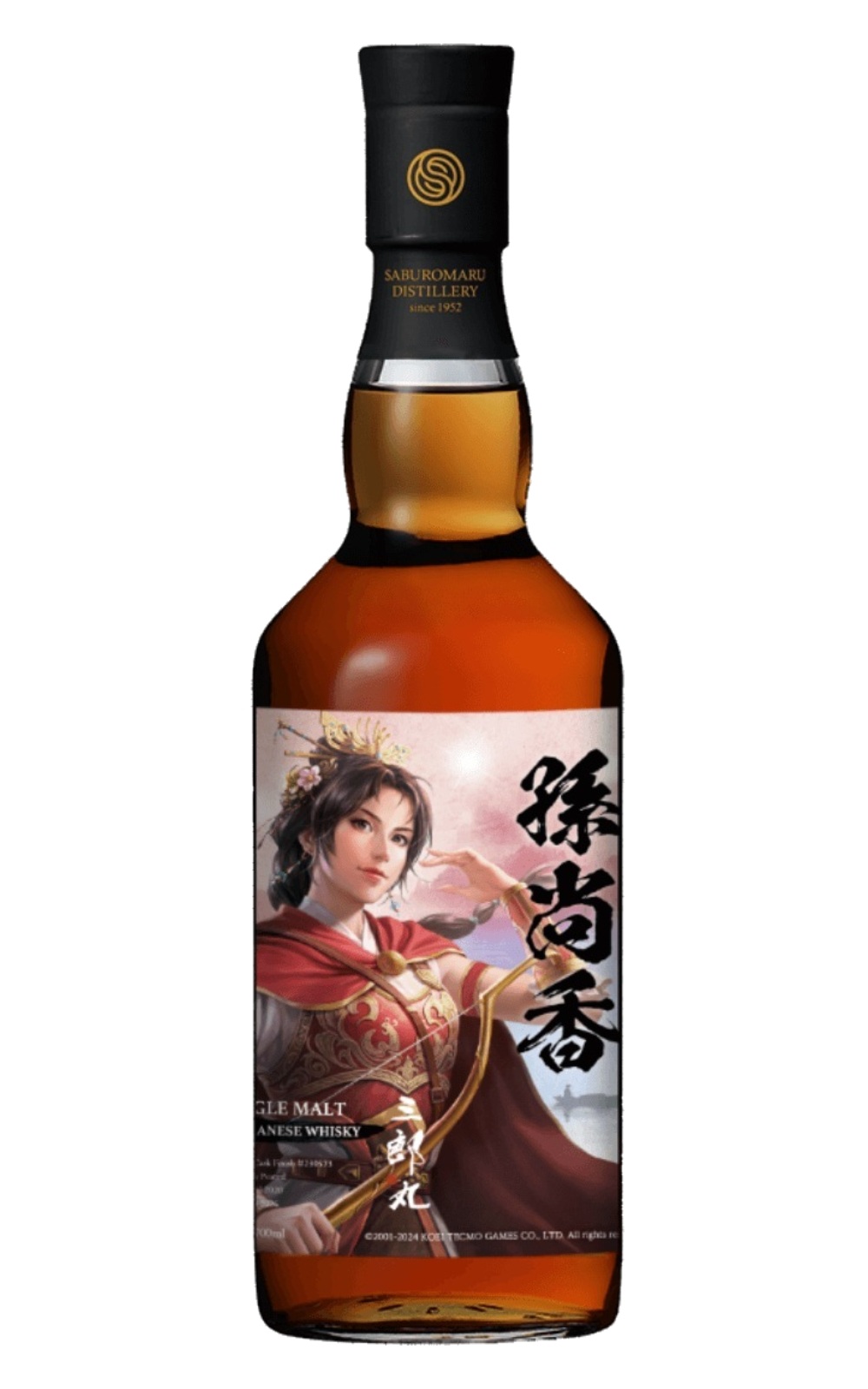 Saburomaru Distillery 三國志 8 REMAKE 聯名系列 孫尚香 230573 Wine Cask Finish Single Malt Japanese Whisky 三郎丸蒸餾廠 三國志 8 REMAKE 聯名系列 孫尚香 230573 紅酒桶 單一麥芽日本威士忌