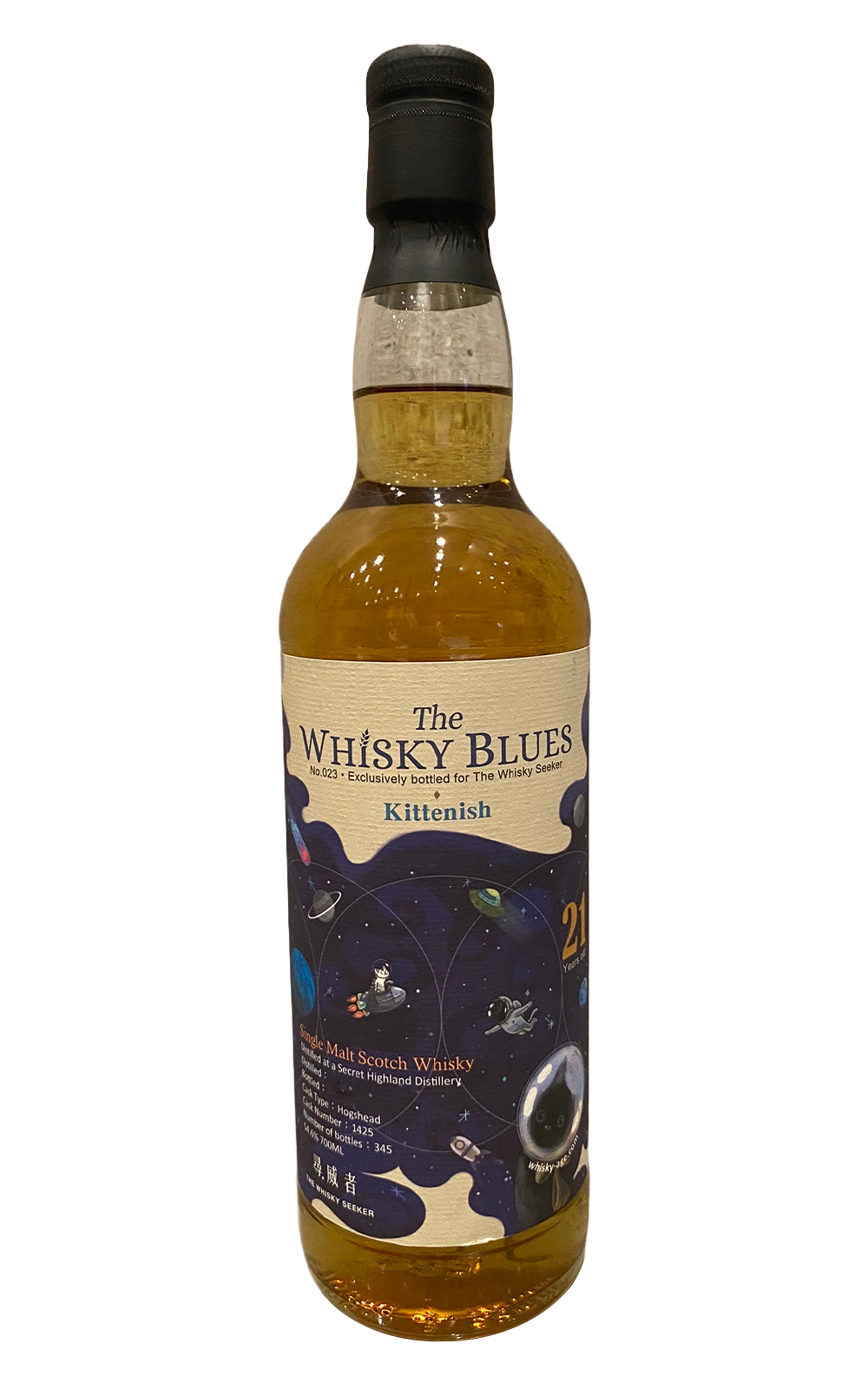 The Whisky Seeker Secret Highland Kittenish 2000 21 Years Old Single Malt Scotch Whisky The Whisky Blues bottled 尋威者 秘密高地 小貓咪 2000 21年單一麥芽蘇格蘭威士忌 威士忌藍調裝瓶