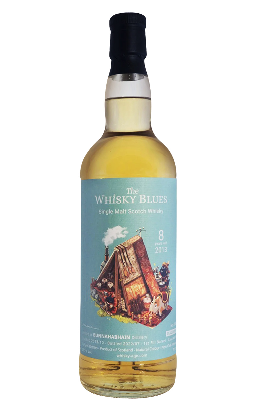 The Whisky Blues No 030 Bunnahabhain Staoisha 2013 8 Years Old Single Malt Scotch Whisky 威士忌藍調 No 030 布納哈本 Staoisha 2013 8年單一麥芽蘇格蘭威士忌