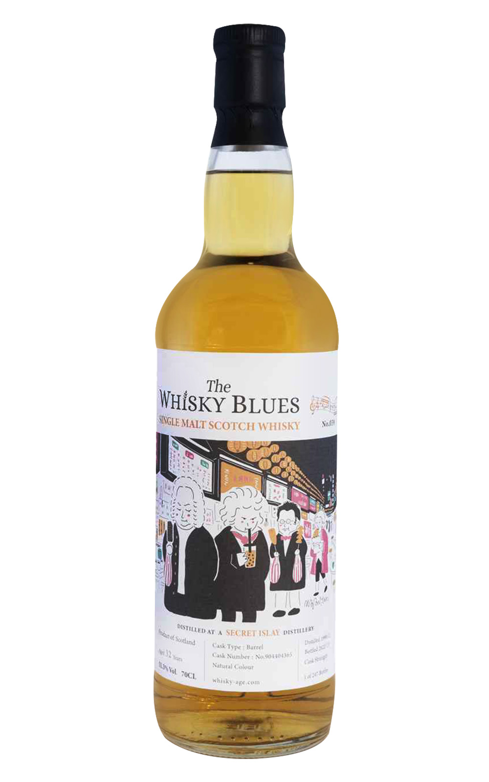 The Whisky Blues No 039 Secret Islay 1990 Aged 32 Years Single Malt Scotch Whisky 威士忌藍調 No 039 秘密艾雷 1990 32年單一麥芽蘇格蘭威士忌