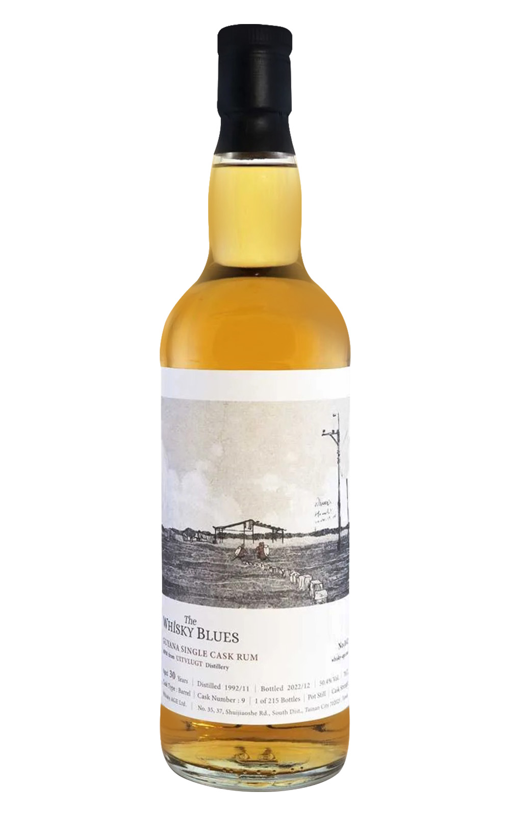 The Whisky Blues No 042 MPM from Uitvlugt 1992 Aged 30 Years Guyana Rum 威士忌藍調 No 042 埃夫拉特 MPM 1992 30年蓋亞那蘭姆酒