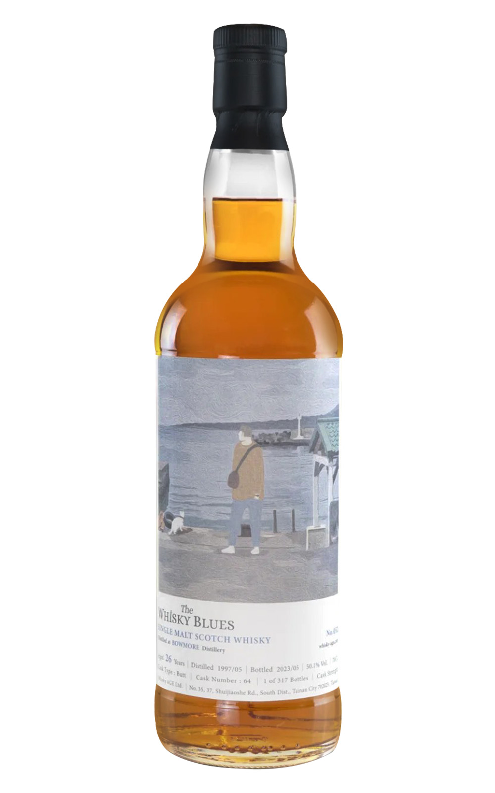 The Whisky Blues No 052 Bowmore 1997 Aged 26 Years Single Malt Scotch Whisky 威士忌藍調 No 052 波摩 1997 26年單一麥芽蘇格蘭威士忌