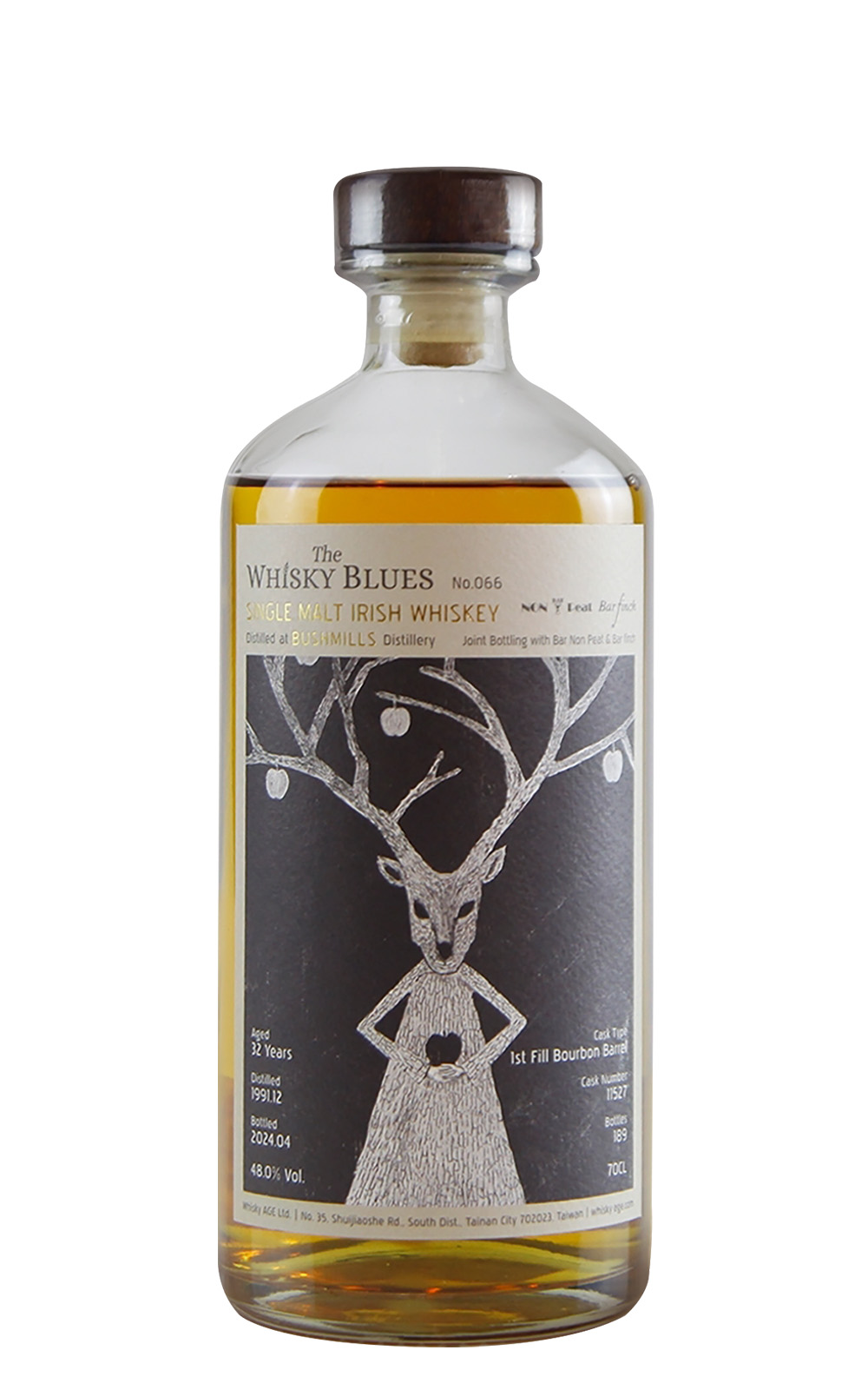 The Whisky Blues No 066 Bushmills 1991 Aged 32 Years Single Malt Irish Whisky 威士忌藍調 No 0066 鉑仕麥 1991 32年單一麥芽愛爾蘭威士忌