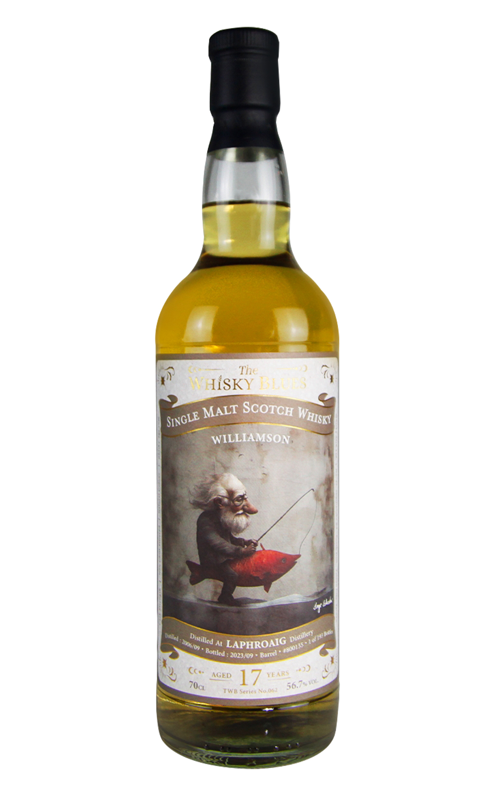 The Whisky Blues No 062 Laphroaig 2006 Aged 17 Years Single Malt Scotch Whisky 威士忌藍調 No 062 拉弗格 2006 17年單一麥芽蘇格蘭威士忌