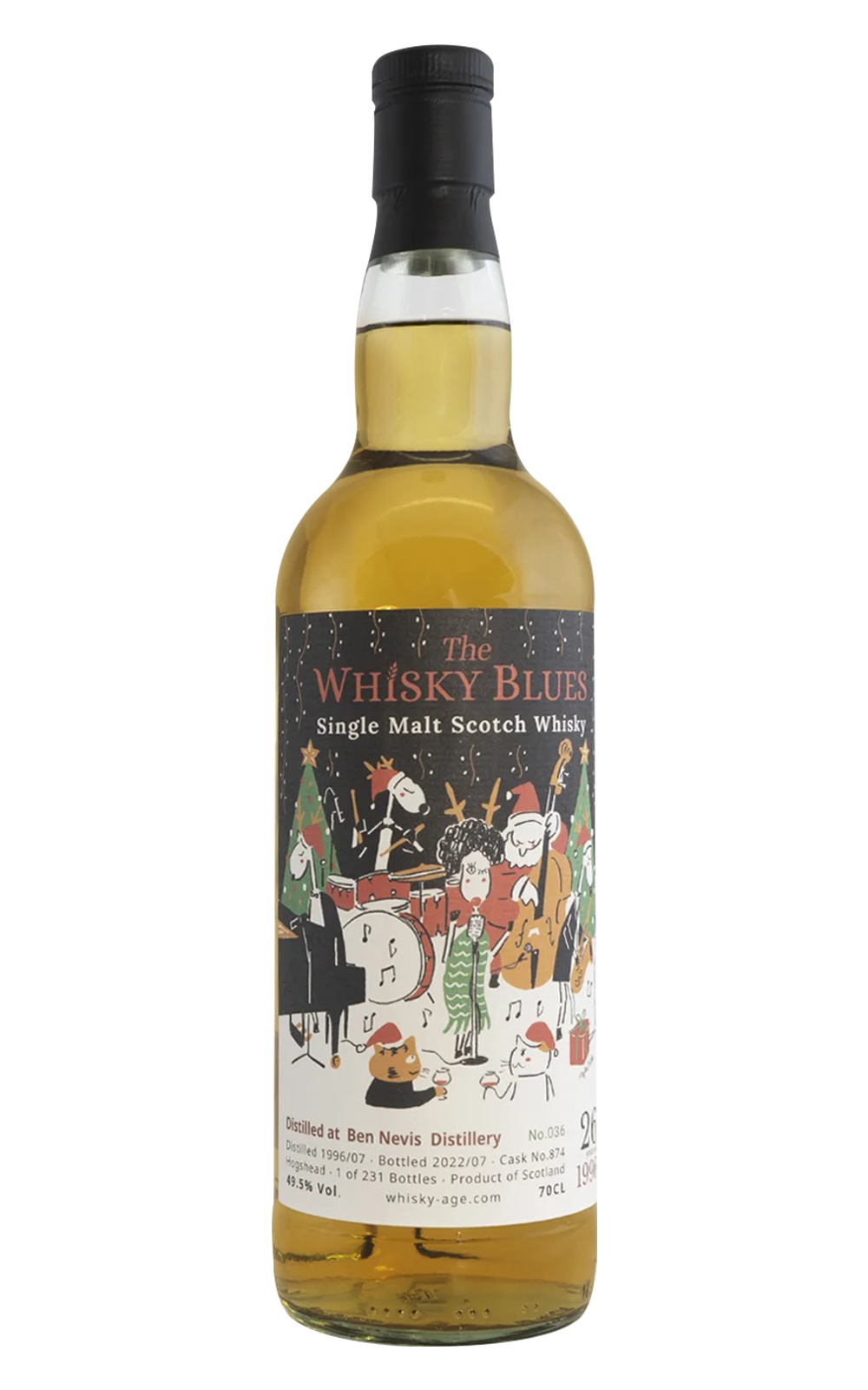 The Whisky Blues No 036 Ben Nevis 1996 26 Years Old Single Malt Scotch Whisky 威士忌藍調 No 036 班尼富 1996 26年單一麥芽蘇格蘭威士忌