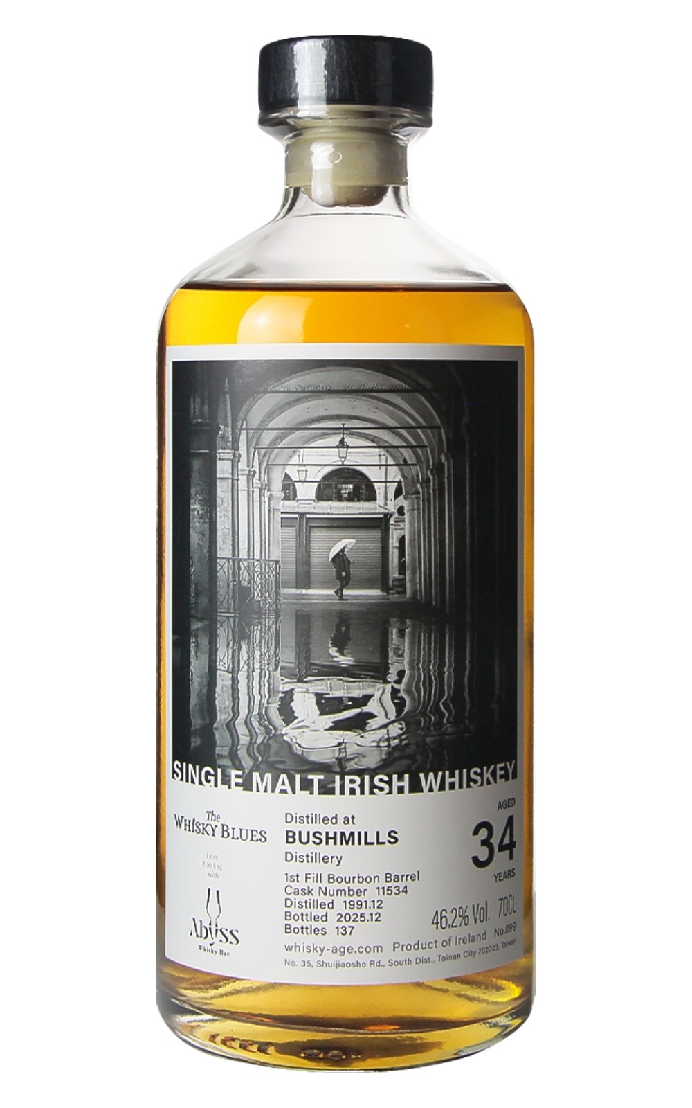 The Whisky Blues No 099 Bushmills 1991 11534 34 Years Old Single Malt Irish Whiskey 威士忌藍調 No 099 鉑仕麥 1991 11534 34年 單一麥芽愛爾蘭威士忌