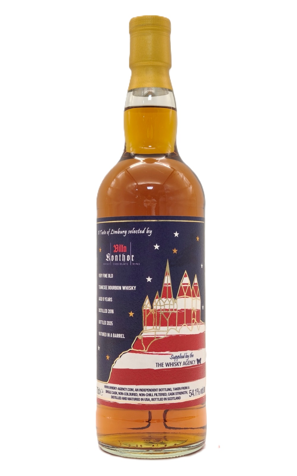 The Whisky Agency 2016 Aged 9 Years Tennessee Bourbon Whisky Cask Strength Selected by Villa Konthor 威士忌機構 2016 9年田納西波本威士忌 原酒 Villa Konthor 聯名選酒