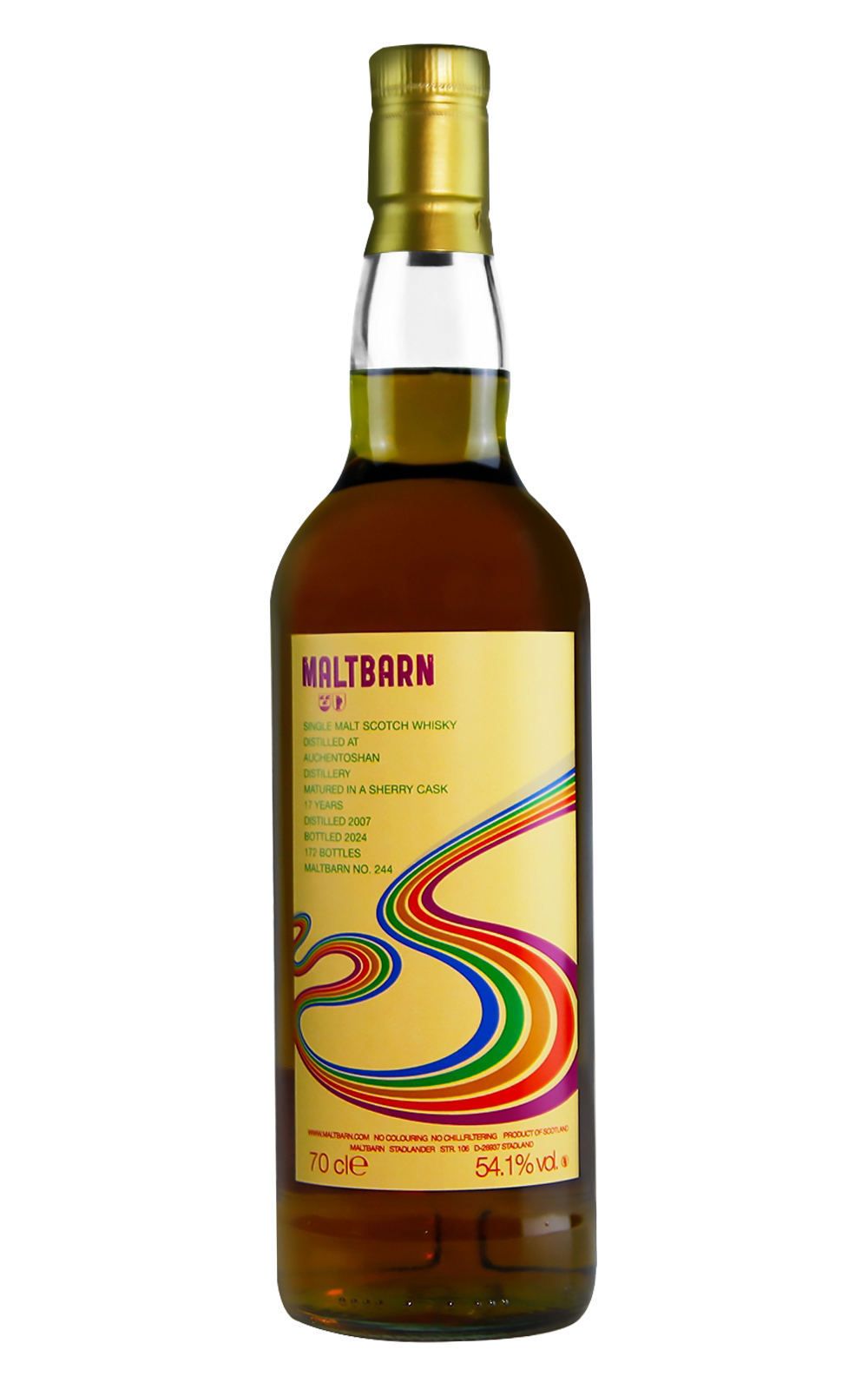 Maltbarn No 244 Auchentoshan 2007 17 Years Single Malt Scotch Whisky 麥芽穀倉 No 244 歐肯 2007 17年單一麥芽蘇格蘭威士忌