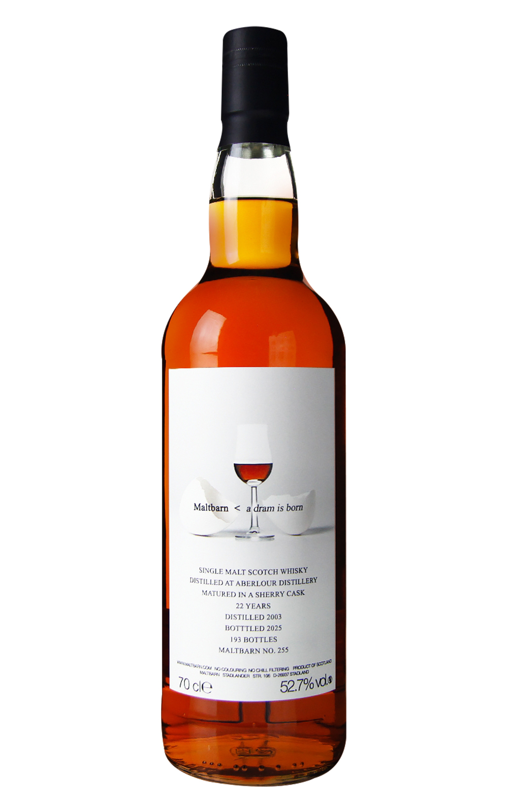 Maltbarn No 255 Aberlour 2003 22 Years Single Malt Scotch Whisky 麥芽穀倉 No 255 亞伯樂 2003 22年單一麥芽蘇格蘭威士忌