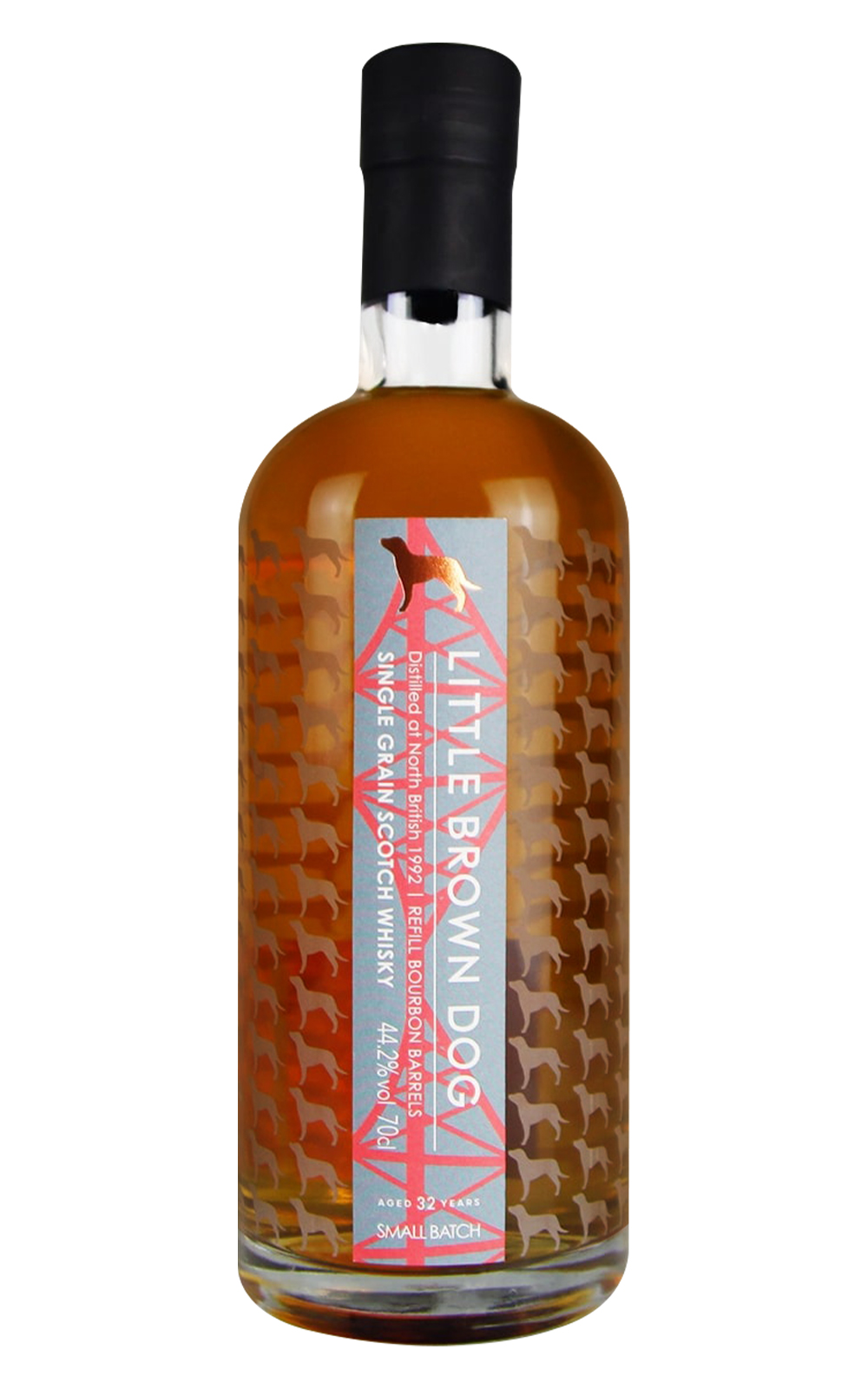 Little Brown Dog Spirits Small Batch North British 1992 Aged 32 Years Refill Bourbon Barrel Single Grain Scotch Whisky 小棕犬烈酒 小批次系列 北不列顛 1992 32年再填充波本桶 單一穀物蘇格蘭威士忌