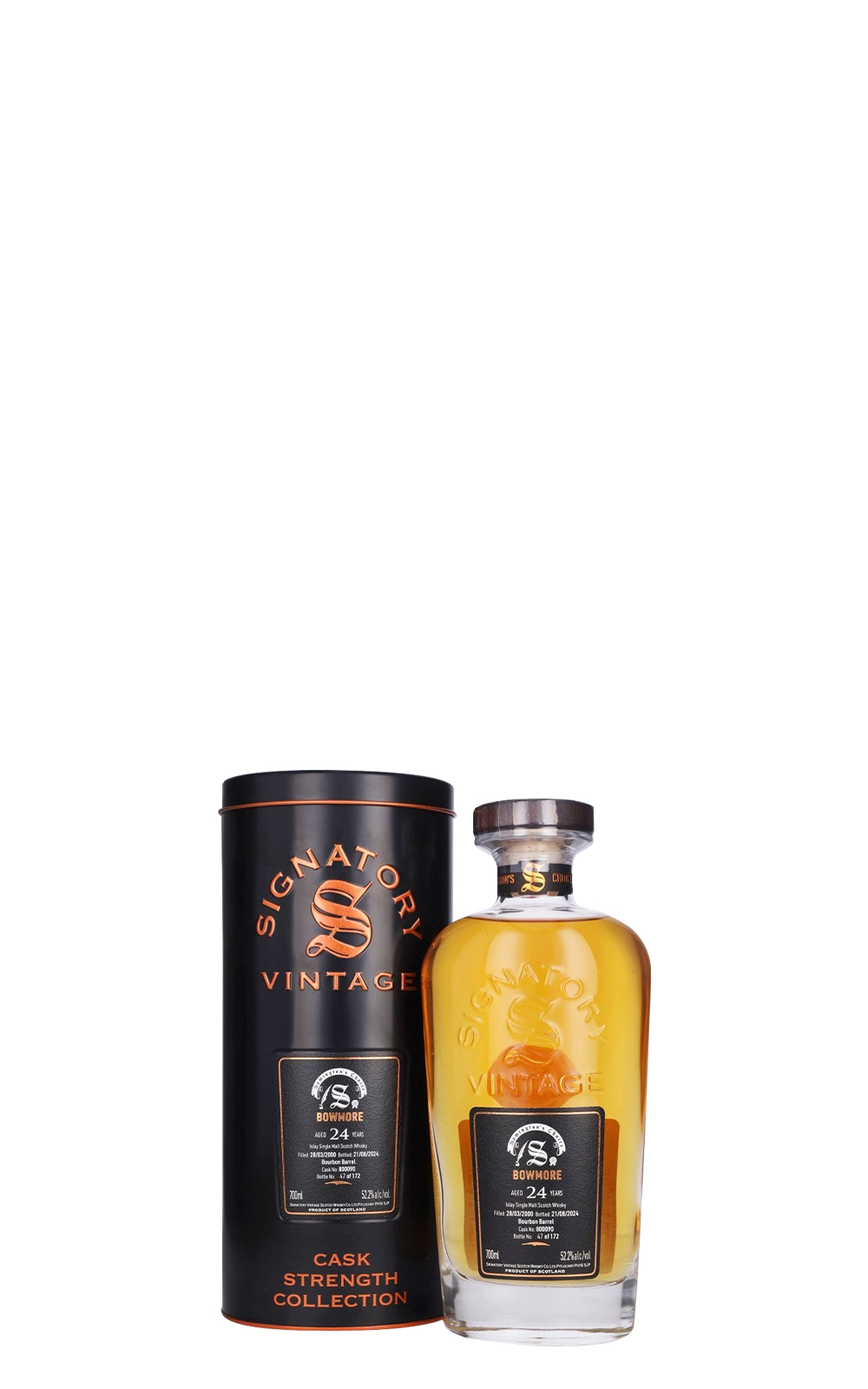 Signatory Vintage Scotch Whisky Bowmore 2000 Aged 24 Years Islay Single Malt Scotch Whisky 聖佛力蘇格蘭威士忌 波摩 2000 24年 艾雷島單一麥芽蘇格蘭威士忌