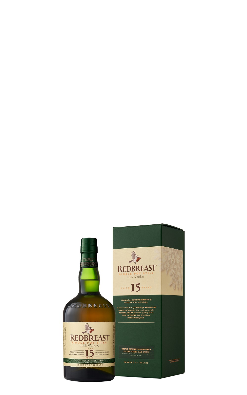 Redbreast Aged 15 Years Single Pot Still Irish Whiskey 紅馥知更鳥 15年 單一壺式蒸餾器 愛爾蘭威士忌