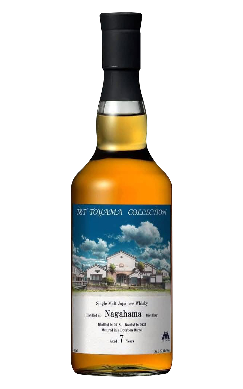 T T Toyama Collection Nagahama Distillery 2018 Aged 7 Years Single Malt Japanese Whisky T T 富山獨立裝瓶廠 富山系列 長濱蒸餾所 2018 7年單一麥芽日本威士忌