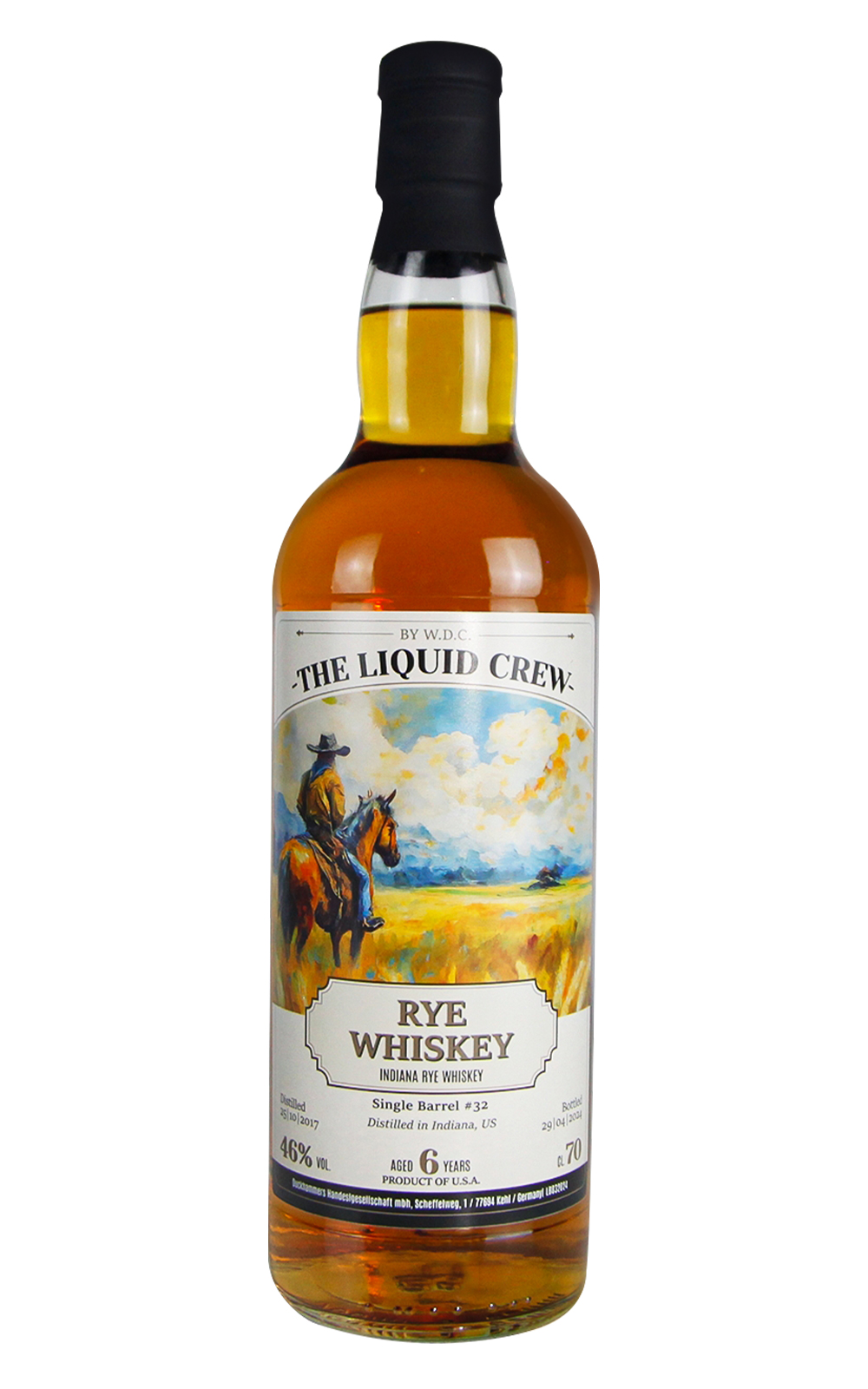 Wu DRAM Clan The Liquid Crew Aged 6 Years Single Barrel 32 Indiana Rye Whiskey W D C 獨立裝瓶商 烈酒幫系列 6年單桶 32 印第安納裸麥威士忌