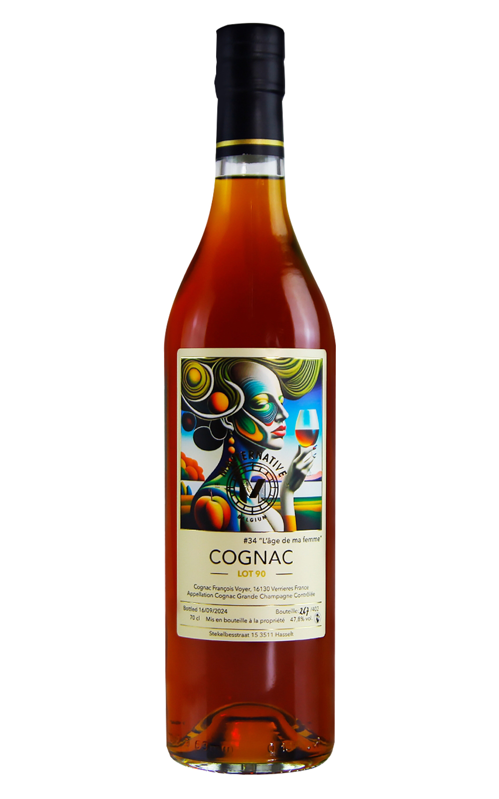 Malternative Belgium 34 L âge de ma femme Lot 90 Grande Champagne Cognac 麥芽B計劃 34 吾妻之齡 Lot 90 大香檳區干邑白蘭地