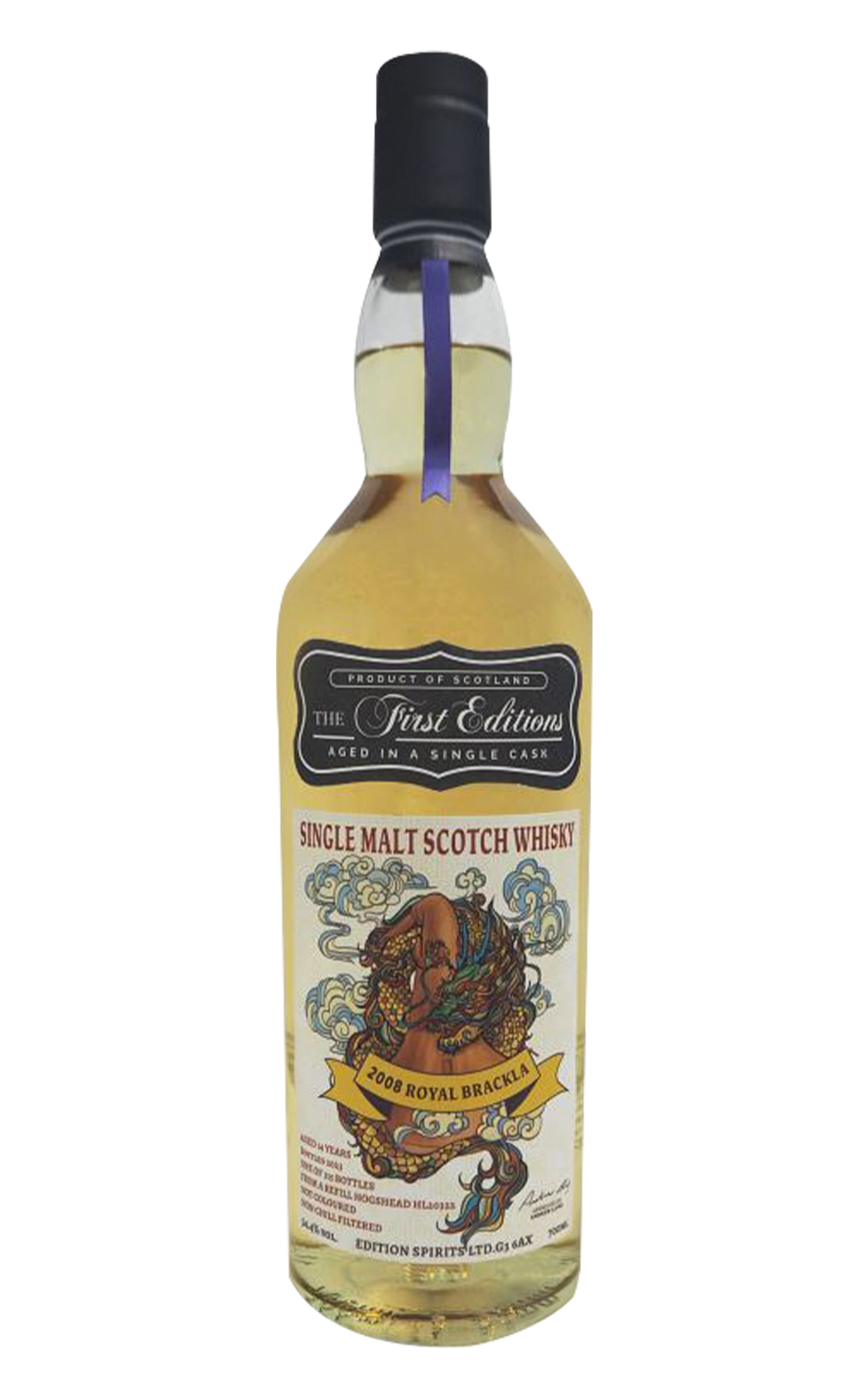 The First Editions Royal Brackla 2008 Aged 14 Years Single Malt Scotch Whisky 首席獨立裝瓶廠 皇家柏克萊 2008 14年單一麥芽蘇格蘭威士忌
