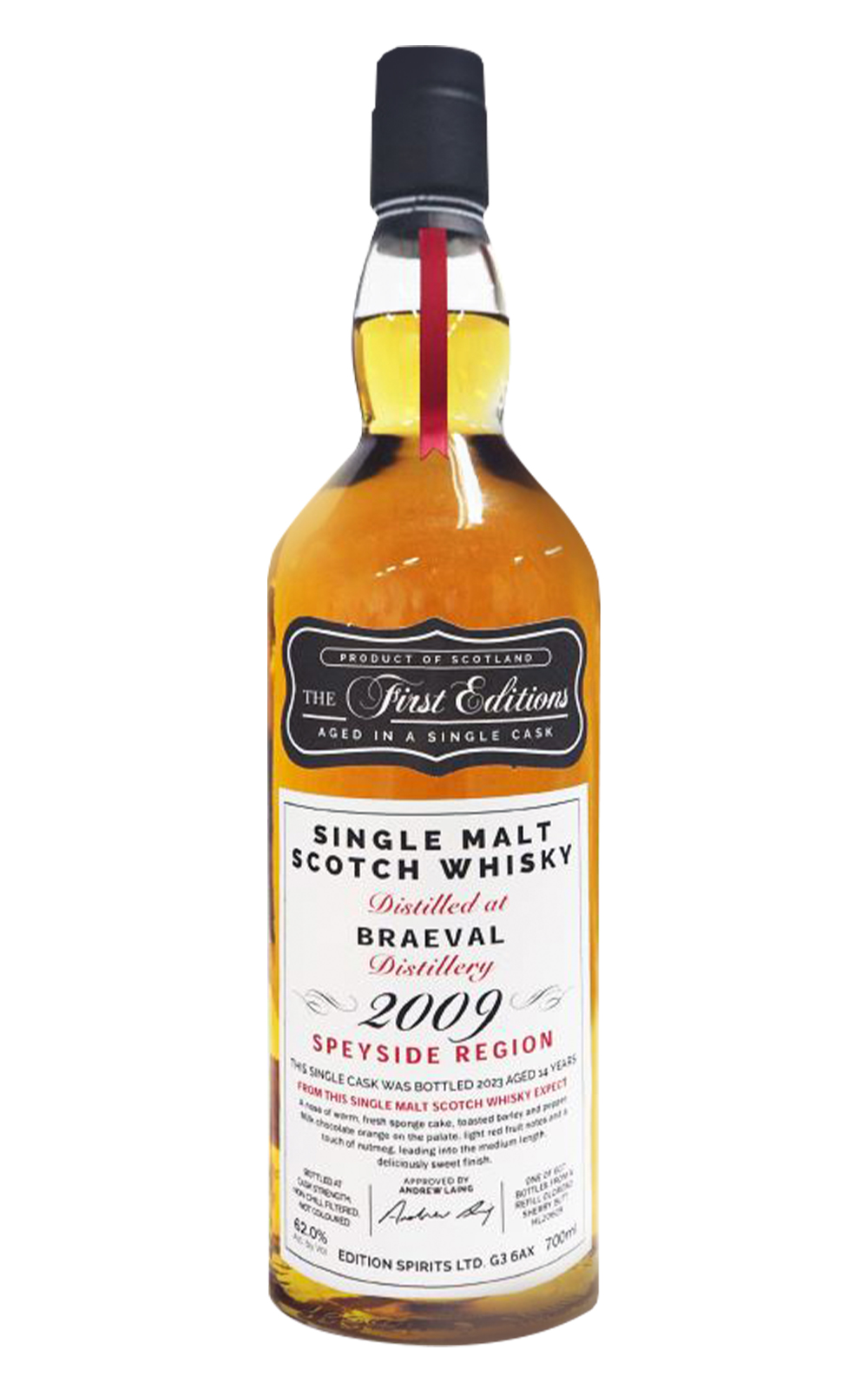 The First Editions Braeval 2009 Aged 14 Years Single Malt Scotch Whisky 首席獨立裝瓶廠 布雷沃 2009 14年單一麥芽蘇格蘭威士忌