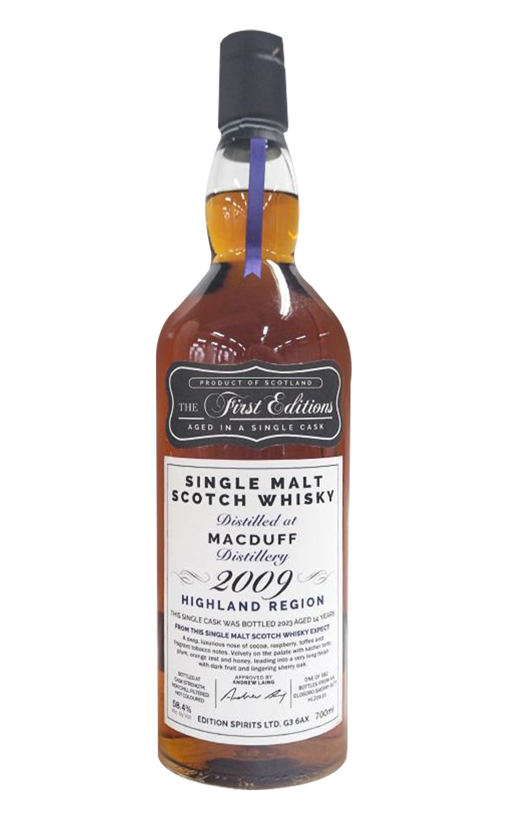 The First Editions Macduff 2009 Aged 14 Years Single Malt Scotch Whisky 首席獨立裝瓶廠 麥克道夫 2009 14年單一麥芽蘇格蘭威士忌