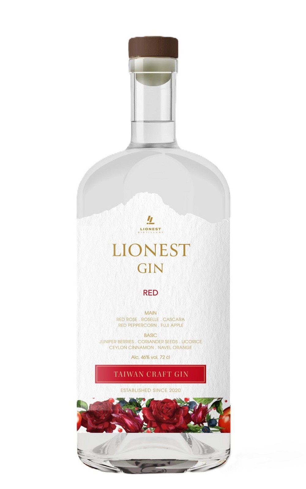 Lionest Distillery Red Taiwan Craft Gin 獅誠酒業 紅 琴酒
