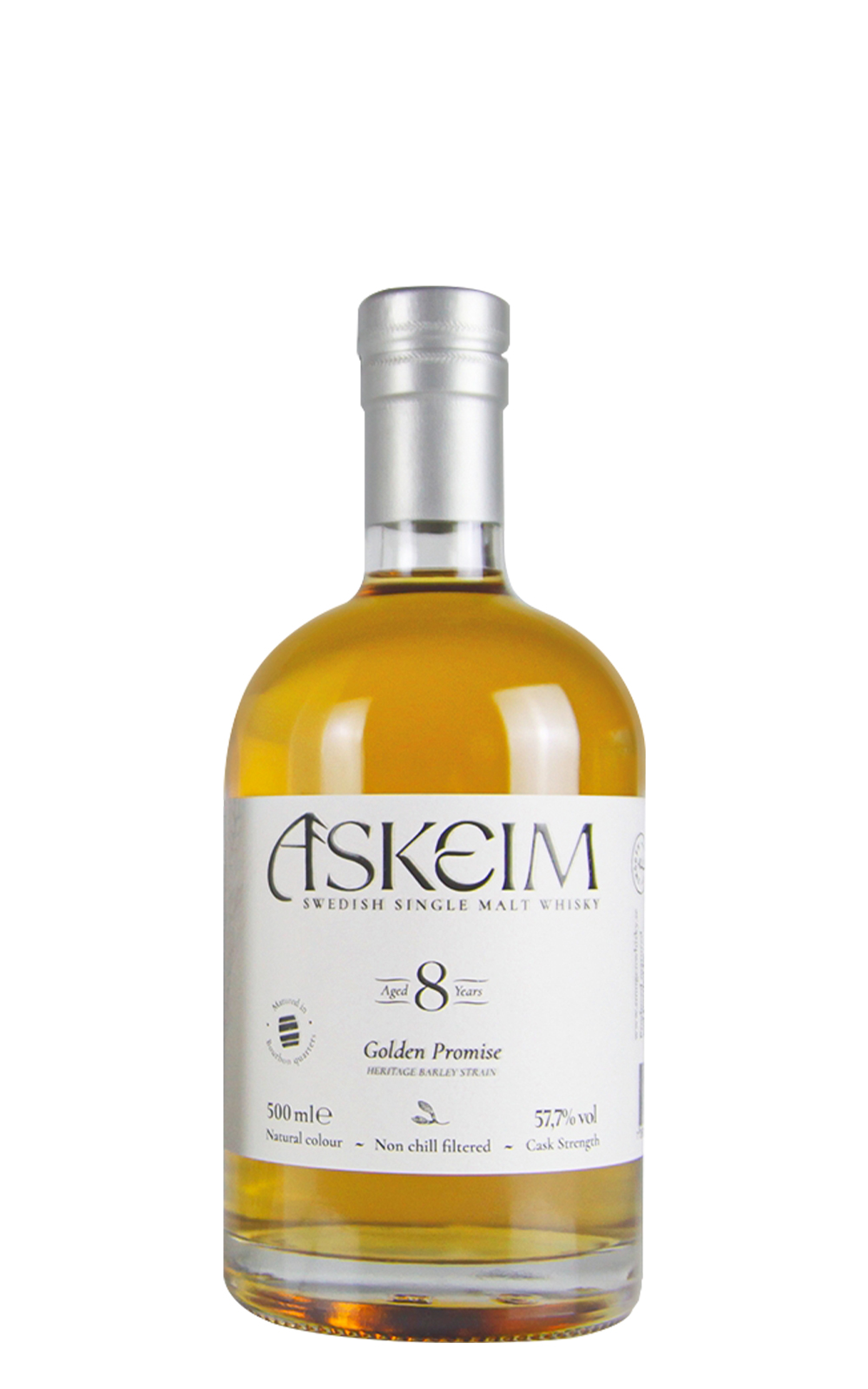 Smogen Distillery Askeim Golden Promise Aged 8 Years Bourbon Quarter Single Malt Swedish Whisky 司慕根蒸餾廠 艾斯金系列 黃金諾言麥 8年波本桶 單一麥芽瑞典威士忌