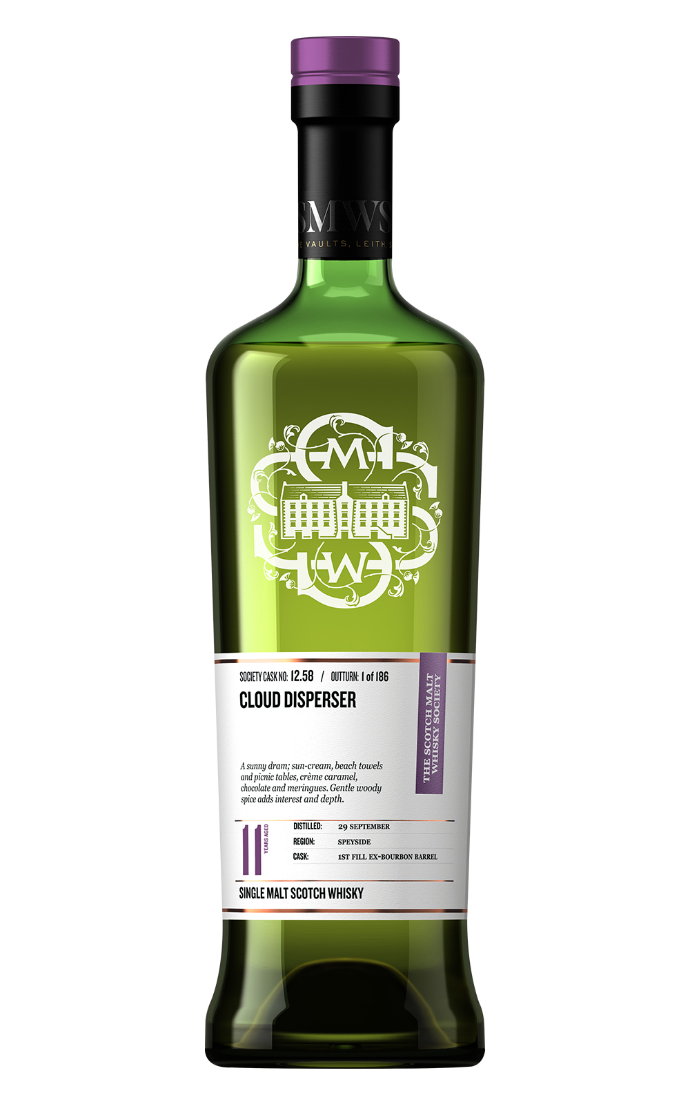The Scotch Malt Whisky Society Cloud Disperser 2009 12 58 Aged 11 Years Single Malt Scotch Whisky 蘇格蘭麥芽威士忌協會 烏雲去去走 2009 12 58 單一麥芽蘇格蘭威士忌