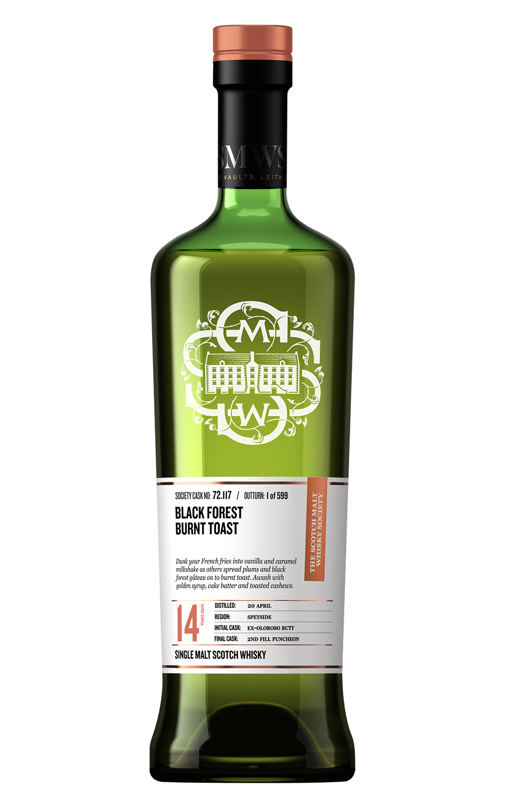The Scotch Malt Whisky Society Black Forest Burnt Toast 2009 72 117 Aged 14 Years Single Malt Scotch Whisky 蘇格蘭麥芽威士忌協會 黑森林烤麵包 2009 72 117 14年 單一麥芽蘇格蘭威士忌