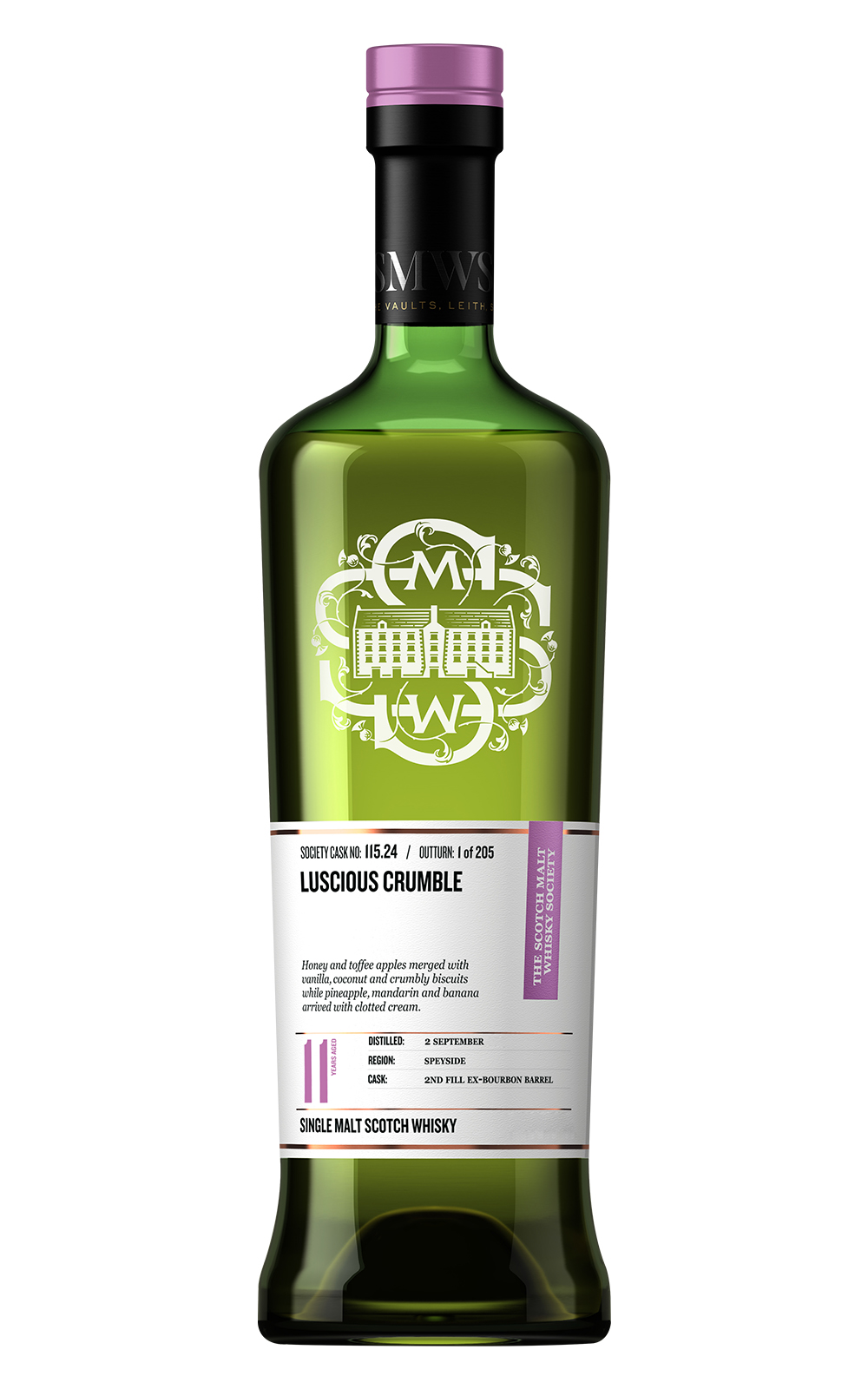The Scotch Malt Whisky Society Luscious Crumble 2009 115 24 Aged 11 Years Single Malt Scotch Whisky 蘇格蘭麥芽威士忌協會 甜美的碎糖餅 2009 115 24 11年 單一麥芽蘇格蘭威士忌