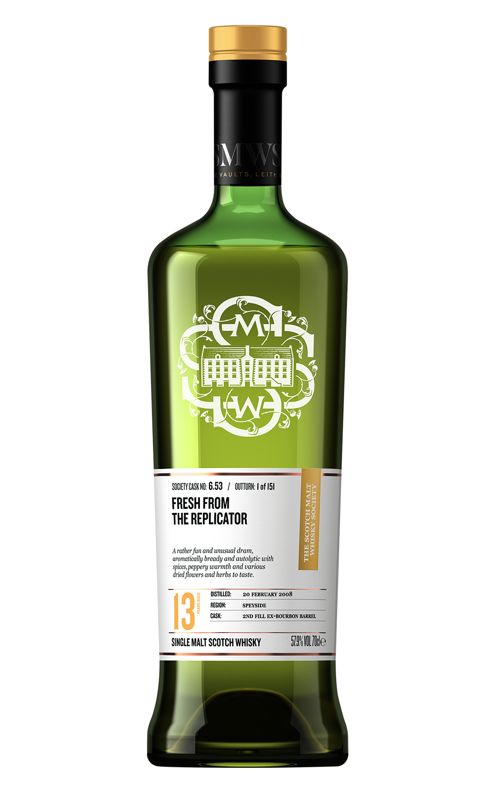 The Scotch Malt Whisky Society Fresh from The Replicator 2008 6 53 Aged 13 Years Single Malt Scotch Whisky 蘇格蘭麥芽威士忌協會 忙碌的影印機 2008 6 53 13年 單一麥芽蘇格蘭威士忌