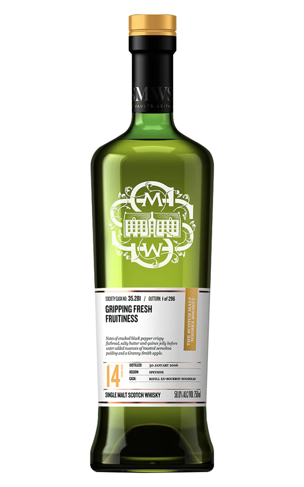 The Scotch Malt Whisky Society Gripping Fresh Fruitiness 2006 35 281 Aged 14 Years Single Malt Scotch Whisky 蘇格蘭麥芽威士忌協會 新鮮果味抓住你的胃 2006 35 281 14年 單一麥芽蘇格蘭威士忌