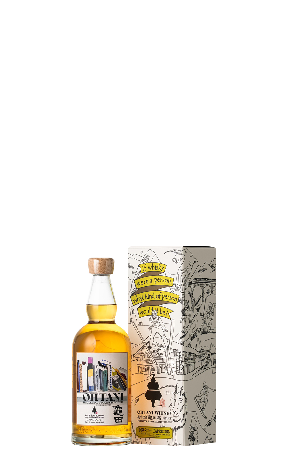 Niigata Kameda Distillery Ohtani The Zodiac Sign No 2 Capricorn Single Malt Japanese Whisky 新瀉龜田蒸餾廠 十二星座系列 No 2 摩羯座 單一麥芽日本威士忌