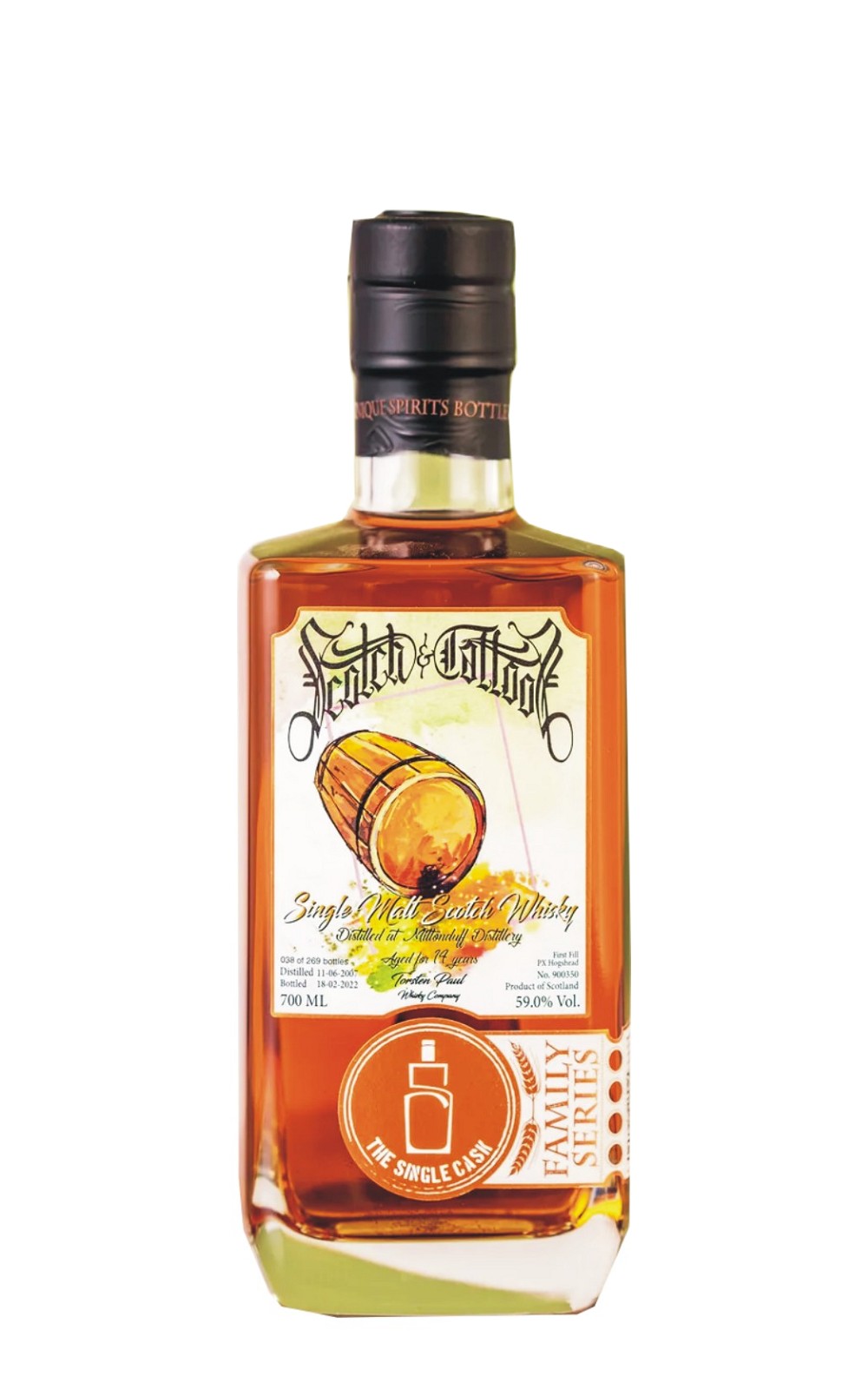 The Single Cask 2007 Miltonduff Aged 14 Years Single Malt Scotch Whisky 單桶系列 米爾頓道夫 2007 14年單一麥芽蘇格蘭威士忌
