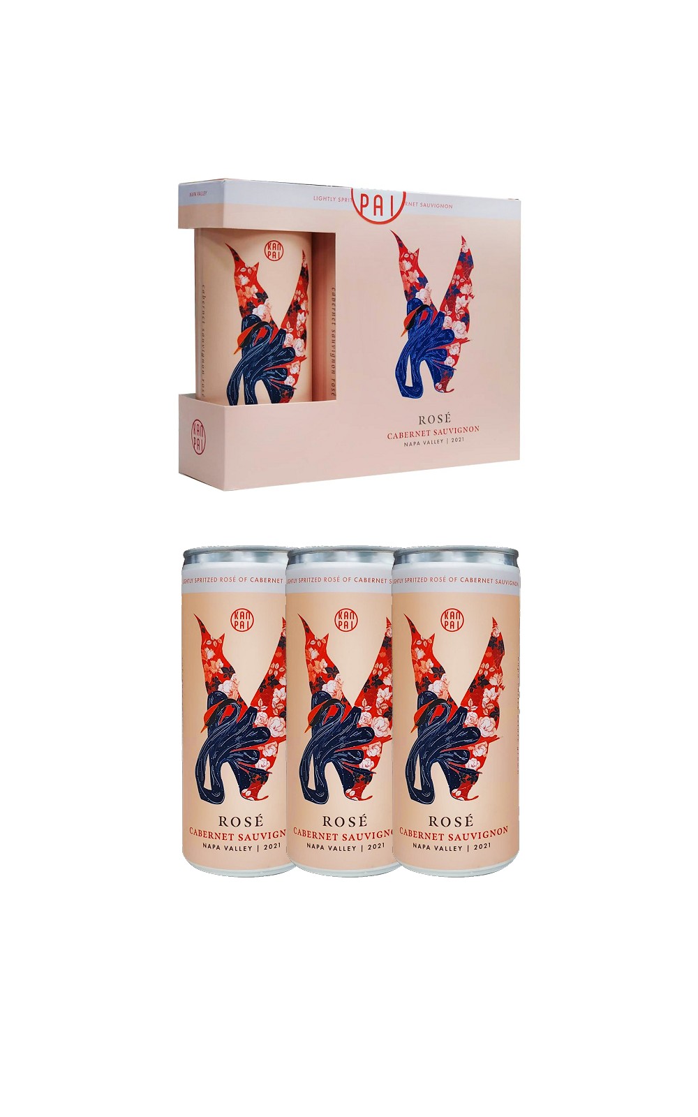 Kanpai Wines Hi No Tori Lightly Spritzed Rosé 3 Bottle Gift Set 250ml 3 NV 加州 乾杯酒莊 火鳳凰 微氣泡粉紅酒三瓶禮盒組 250ml 3