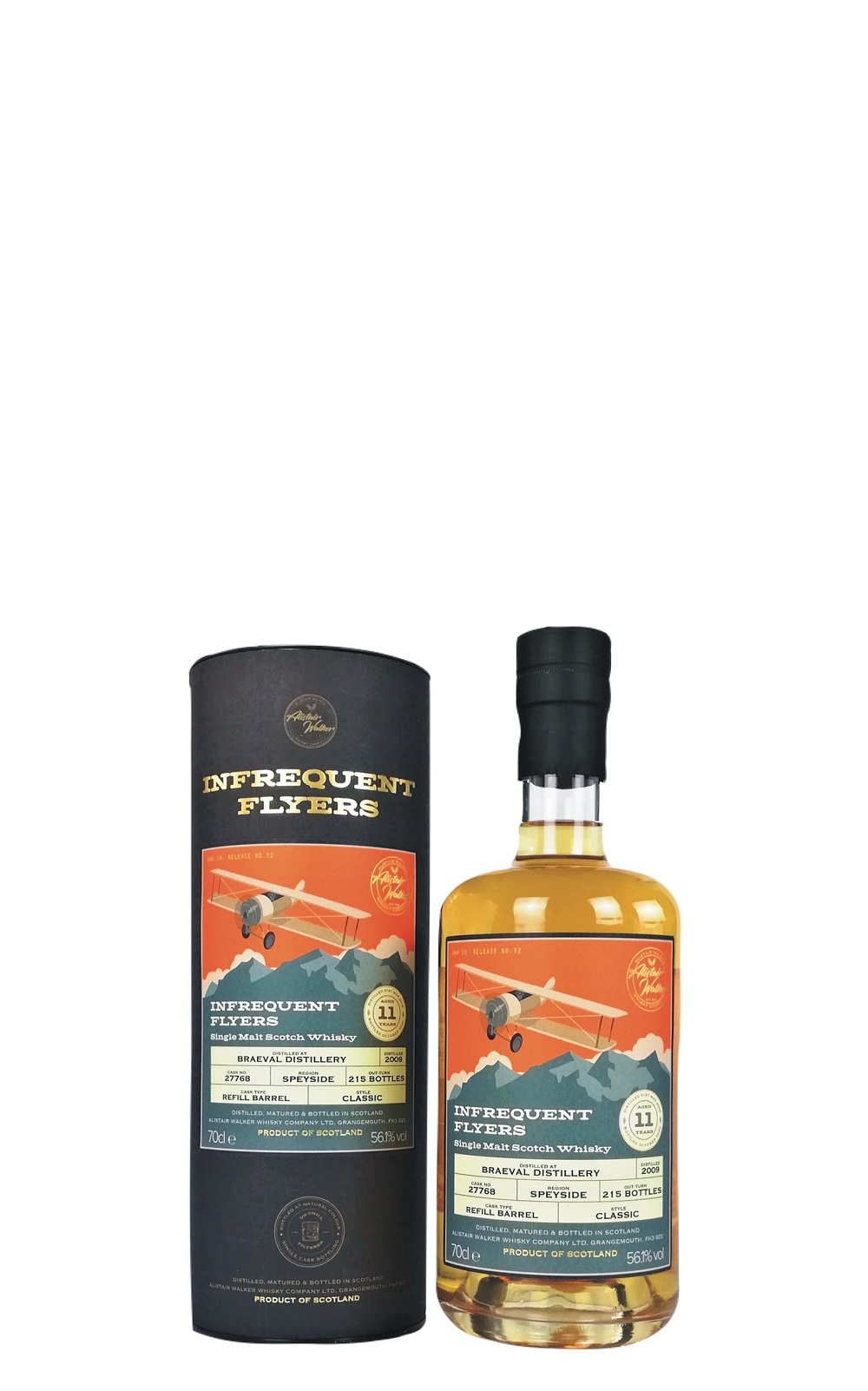 Alistair Walker Whisky The Infrequent Flyer Braeval 2009 Single Malt Scotch Whisky 亞力斯岱 沃克威士忌 The Infrequent Flyer 布拉弗 2009 單一麥芽蘇格蘭威士忌