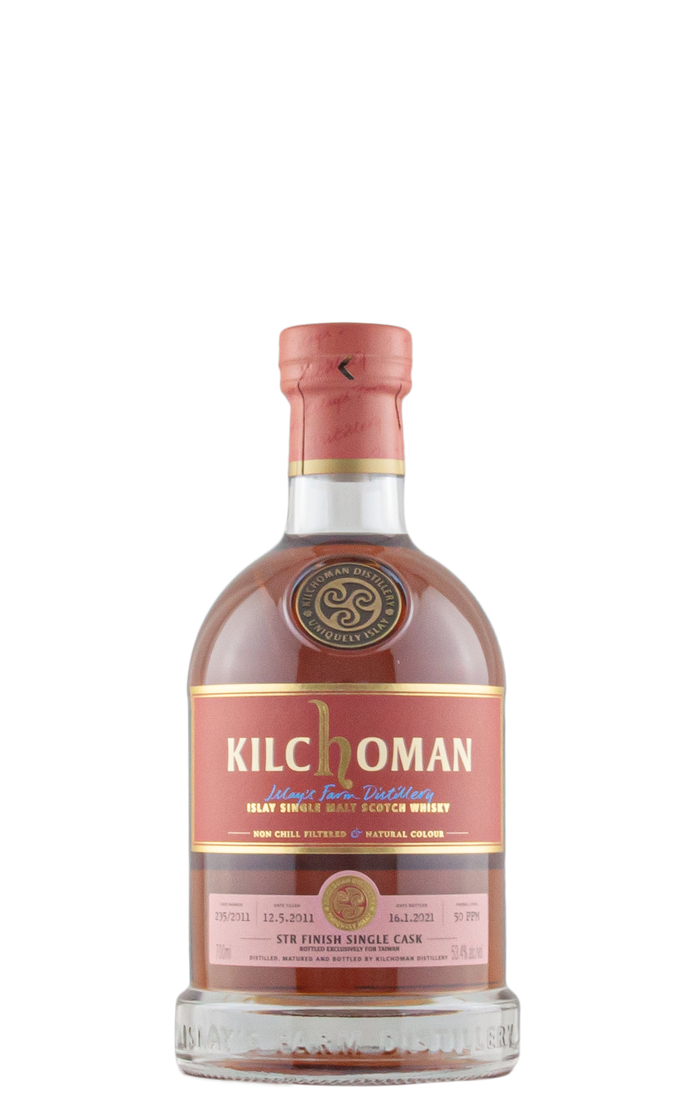 Kilchoman Distillery STR Single Cask 235 2011 Islay Single Malt Scotch Whisky 齊侯門蒸餾廠 STR單桶 235 2011 艾雷島單一麥芽蘇格蘭威士忌 台灣限定