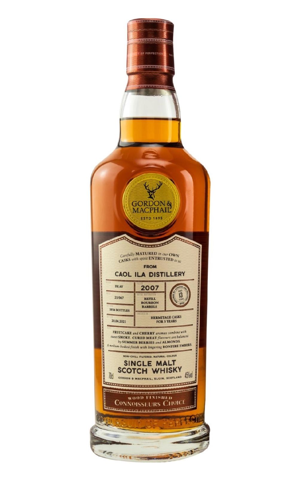Gordon MacPhail Connoisseurs Choice Caol Ila 2007 Single Malt Scotch Whisky 高登麥克菲爾 品味家精選 卡爾里拉 2007 單一麥芽蘇格蘭威士忌