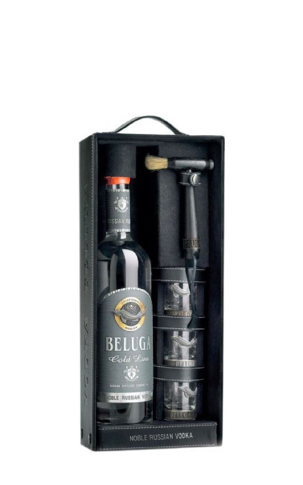 Mariinsk Beluga Gold Line Vodka Gift Set with 3 Glasses 馬林斯克酒廠 鱘龍魚 金線 伏特加 附杯禮盒組