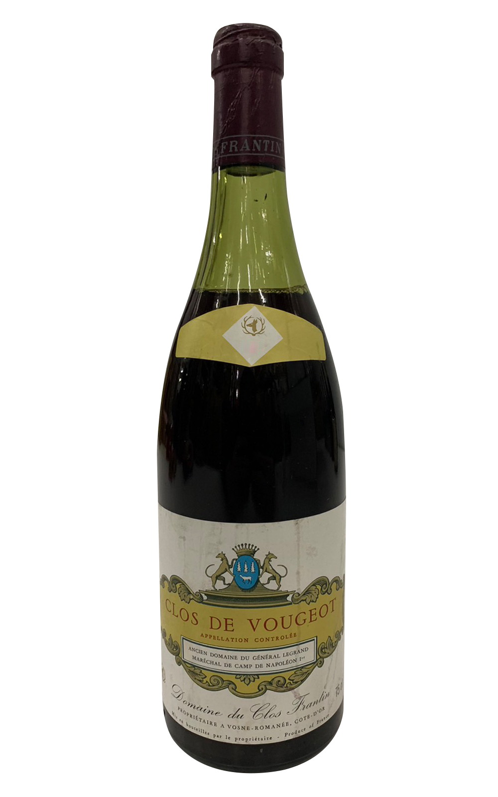 Domaine du Clos Frantin Clos de Vougeot Grand Cru 1978 弗朗坦酒莊 梧玖園 特級園紅酒