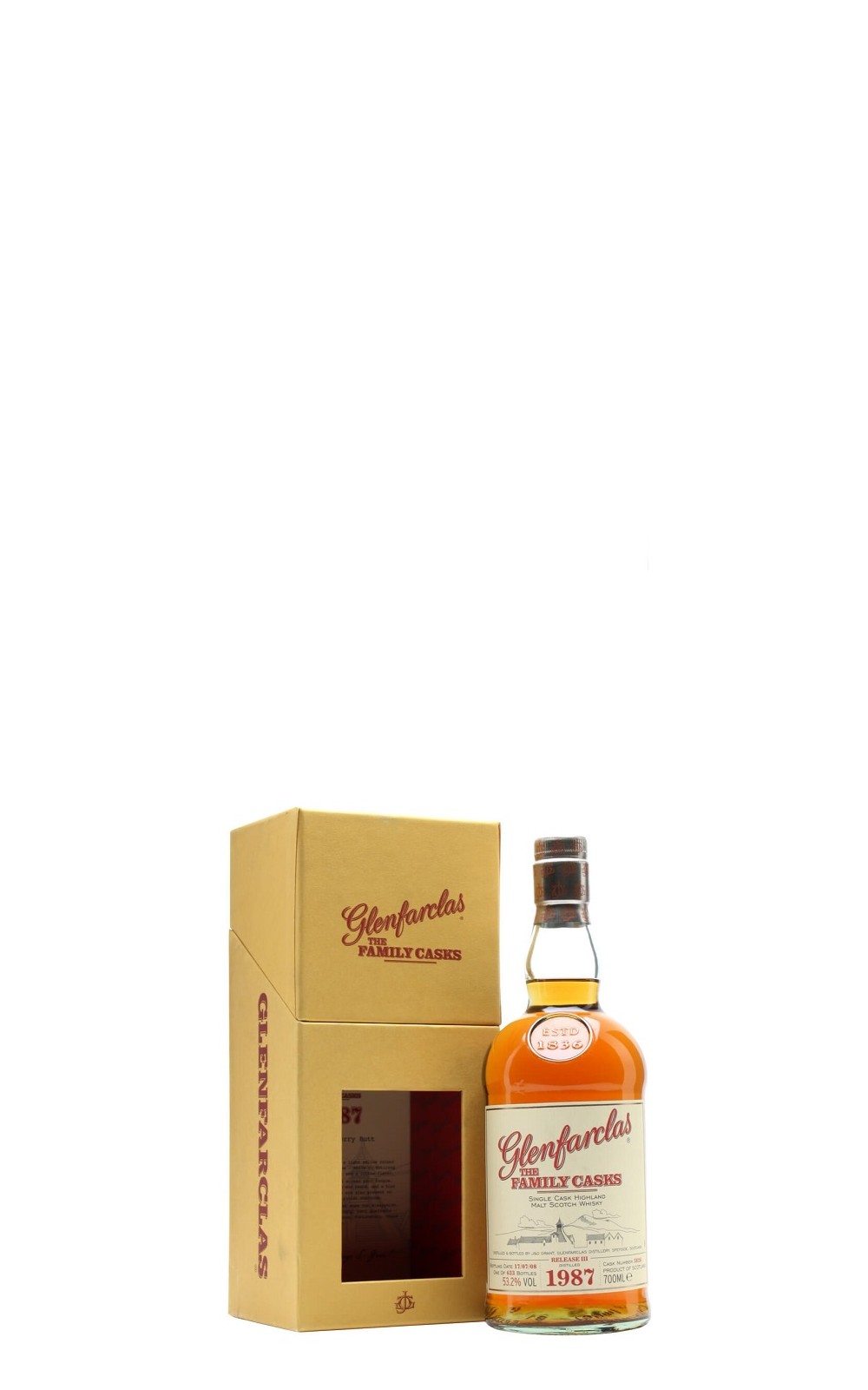 Glenfarclas The Family Cask 1987 3826 Single Cask Highland Single Malt Scotch Whisky 格蘭花格蒸餾廠 1987 家族桶 3826 高地單一麥芽蘇格蘭威士忌