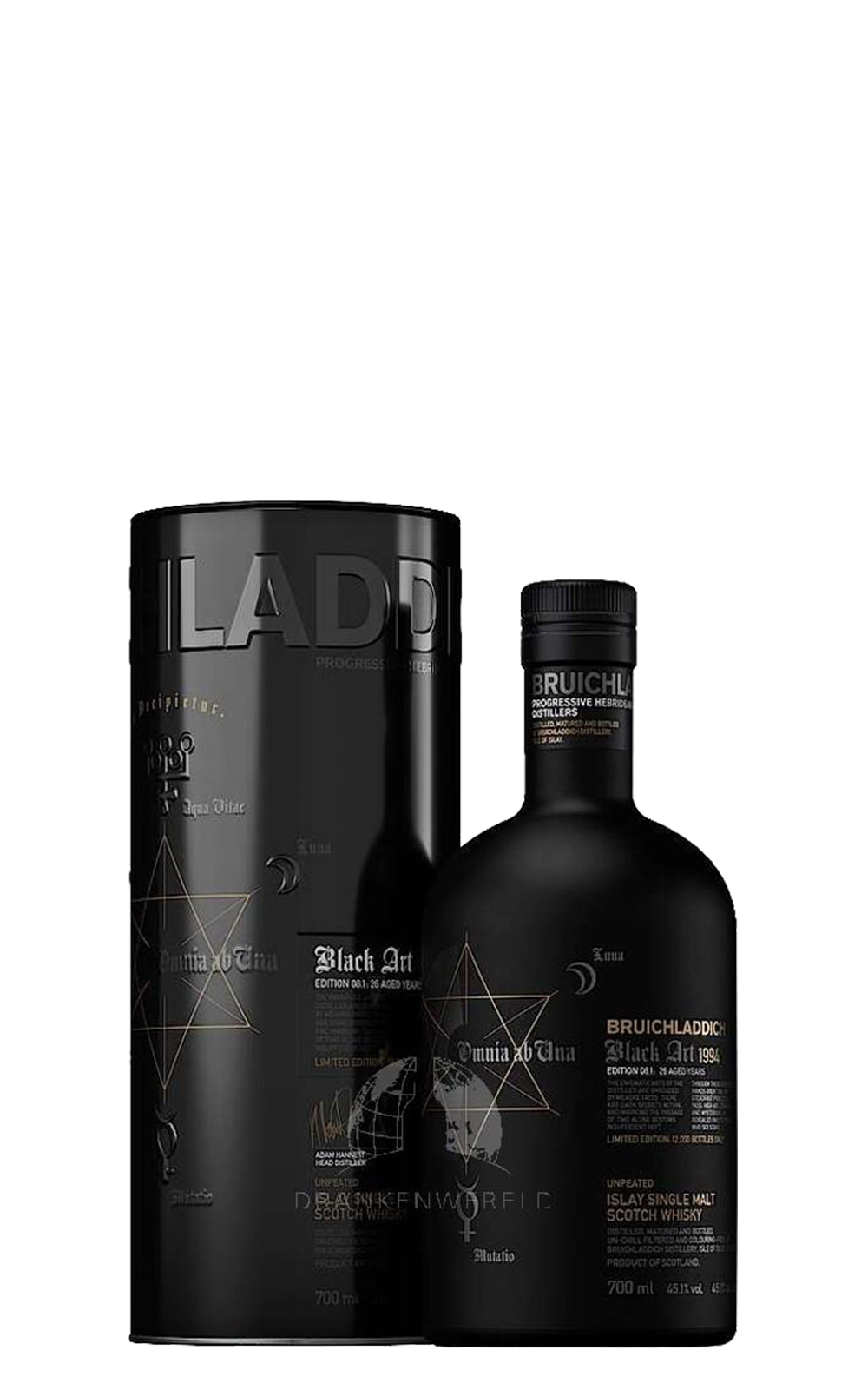 Bruichladdich Distillery Black Art 1994 Edition 8 1 Unpeated Islay Single Malt Scotch Whisky 布萊迪蒸餾廠 黑色藝術系列 1994 版本 8 1 艾雷島單一麥芽蘇格蘭威士忌