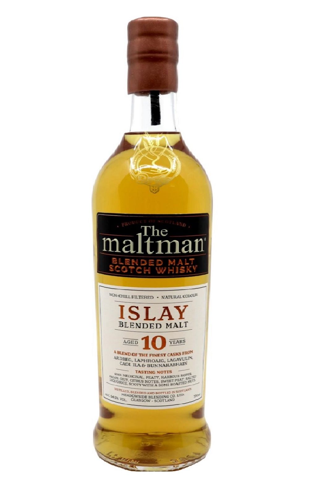 Meadowside Blending The Maltman Aged 10 Years Islay Blended Malt Scotch Whisky MBI獨立裝瓶廠 The Maltman系列 10年艾雷島調和麥芽蘇格蘭威士忌