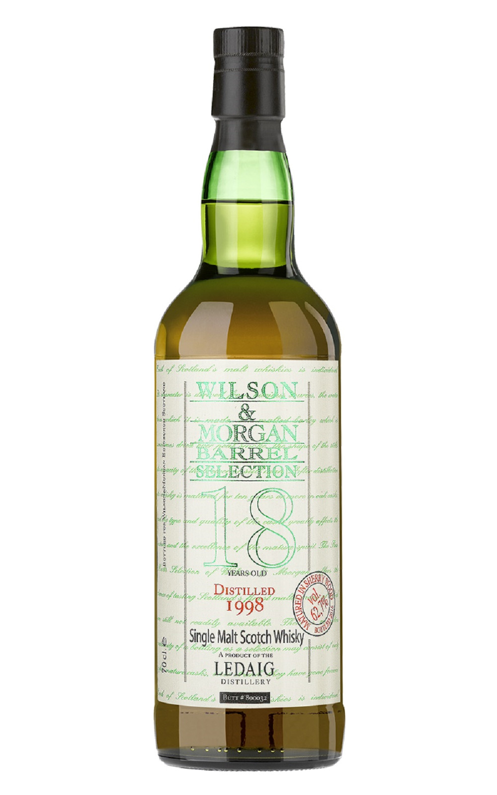 Wilson Morgan Barrel Selection Ledaig 1998 18 Years Old Matured in Sherry Wood Single Malt Scotch Whisky 威爾森 x 摩根獨立裝瓶廠 里爵 1998 18年雪莉桶 單一麥芽蘇格蘭威士忌